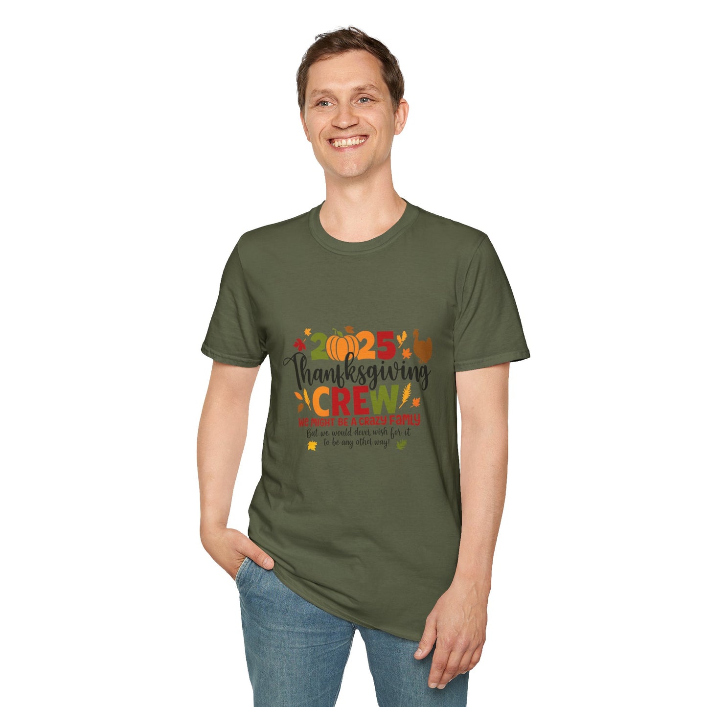 Family Thanksgiving Shirt 2025 | Thankful For My Tribe Tee | Matching Holiday Outfit | Fall Turkey Pumpkin T-Shirt