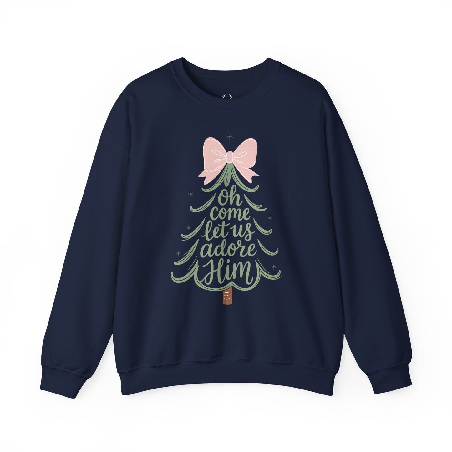 Christian Nativity Sweatshirt – Christmas “Oh Come Let Us Adore Him” Sweater
