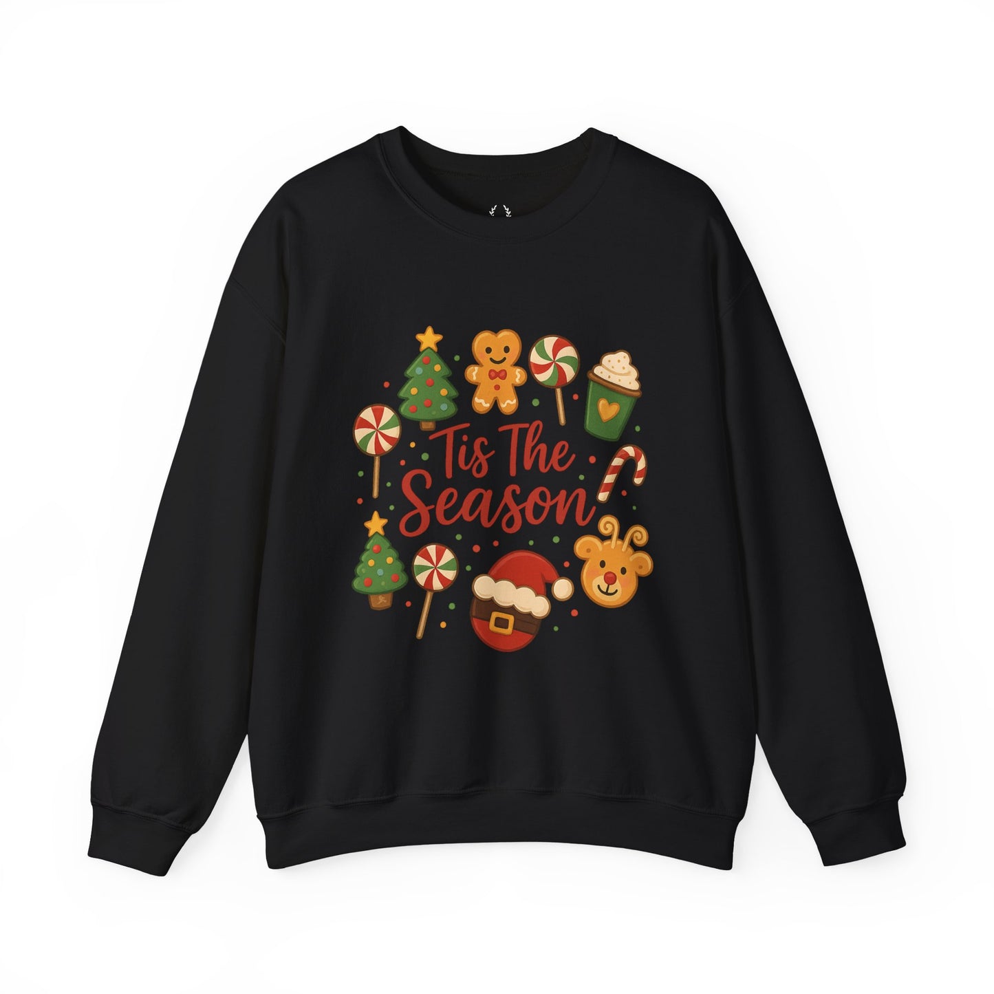 Cute Christmas Cookie & Santa Sweatshirt – ’Tis the Season Holiday Crewneck
