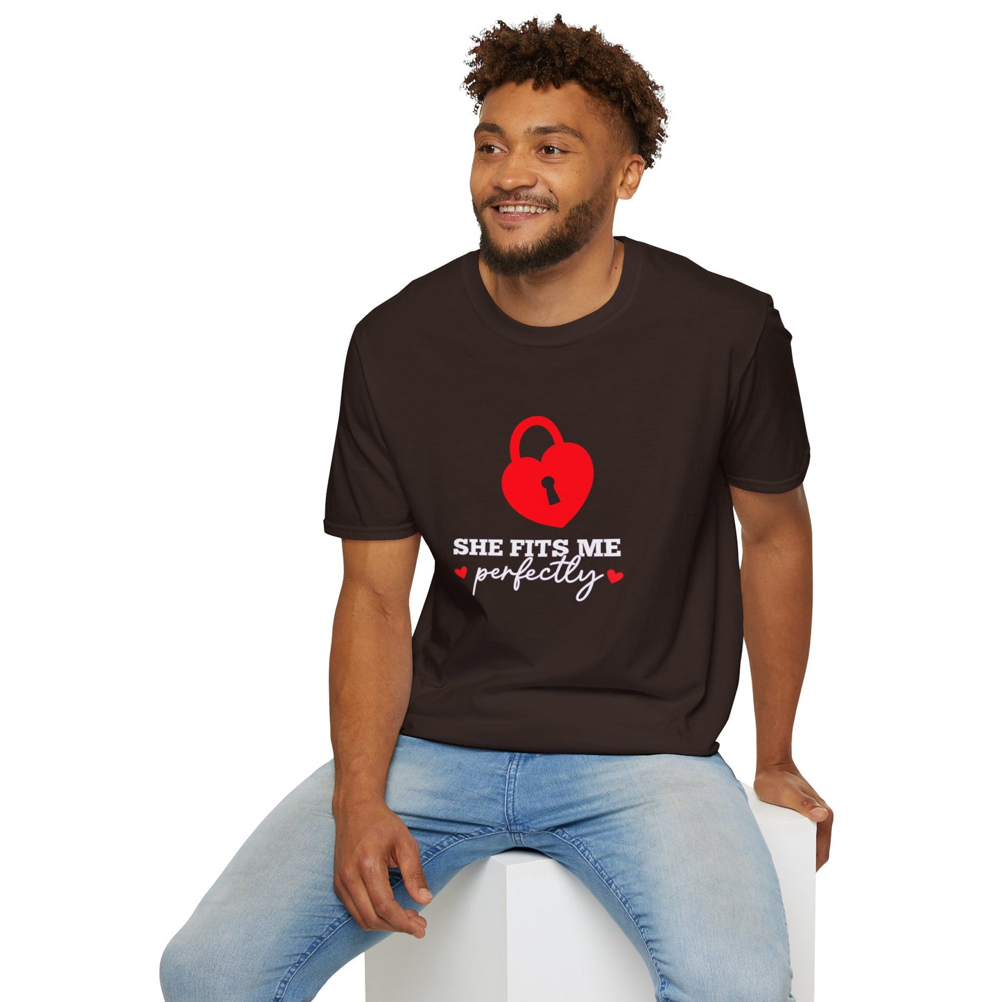 She Fits Me Perfectly Heart Lock T-Shirt
