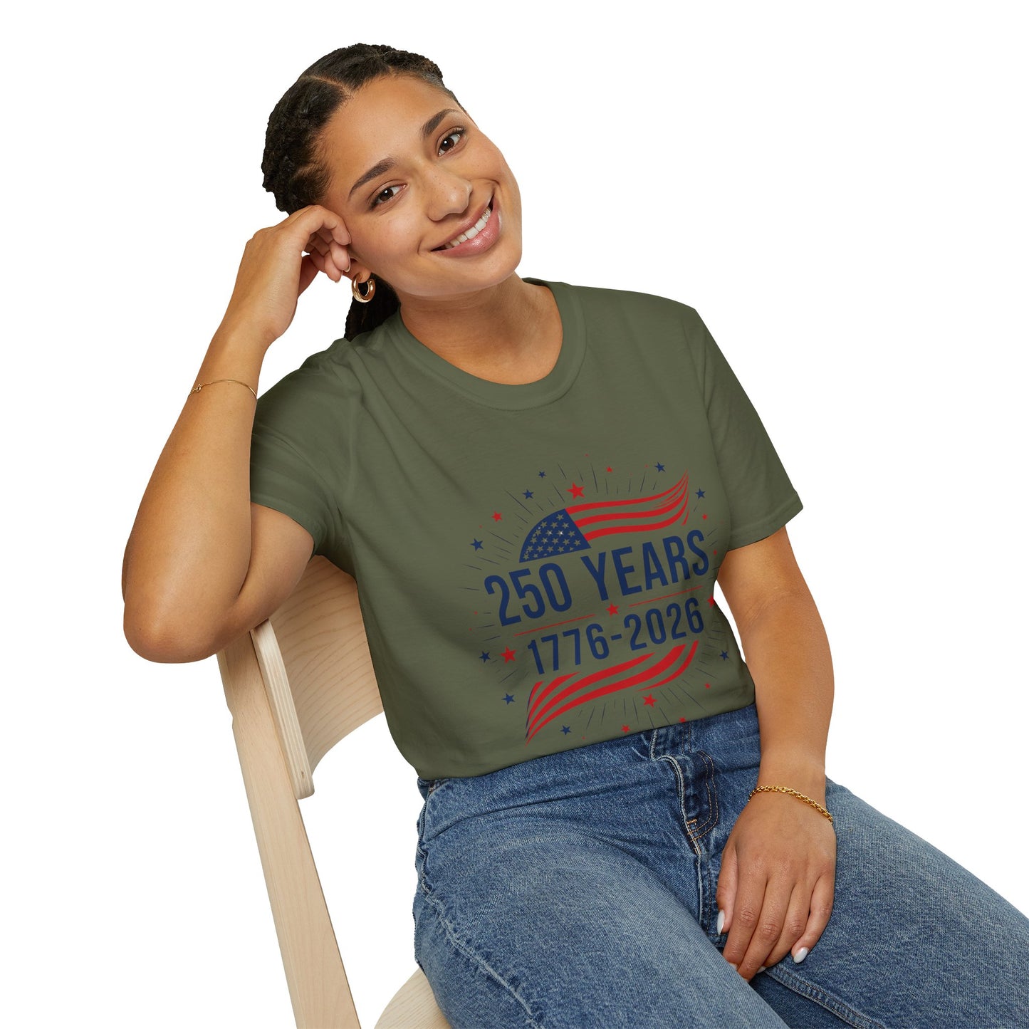 250 Years 1776–2026 T-Shirt | USA Bicentennial 250th Anniversary Patriotic Tee