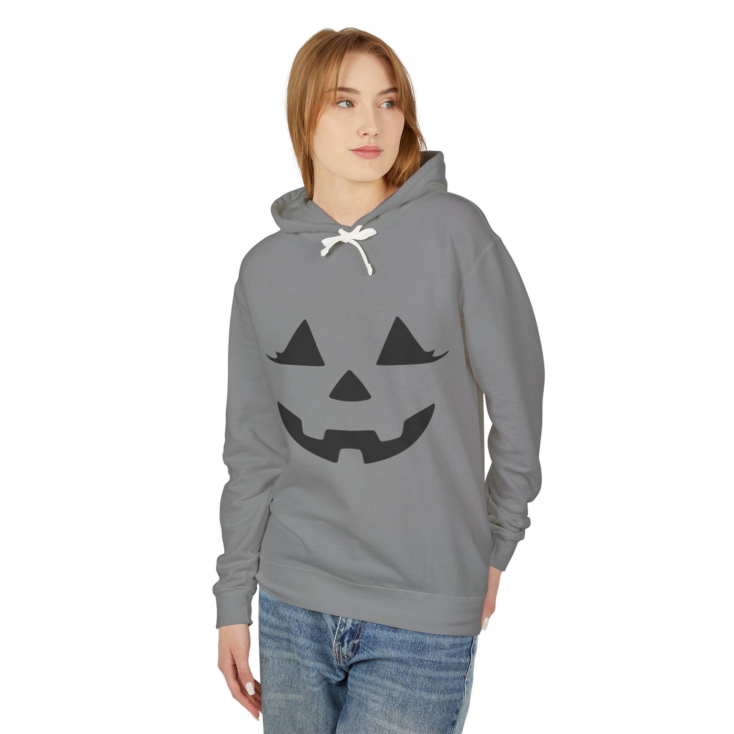 Halloween Pumpkin Hoodie | Lightweight Sweatshirt for Fall | Unisex Hooded Top | Perfect for Halloween Parties | Autumn Celebrations
