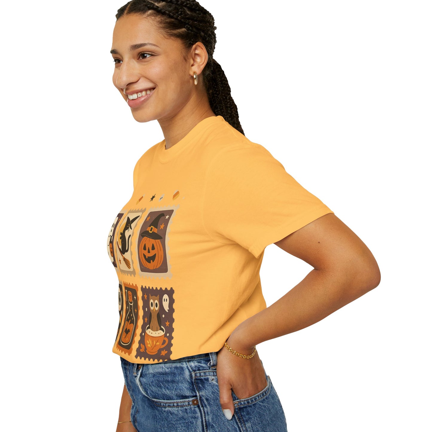 Spooky Ghost & Pumpkin Halloween T-Shirt, Comfort Colors Retro Tee, Fall Outfit Costume Gift, Women's Men's Kids, Pumpkin Season Shirt, Cute