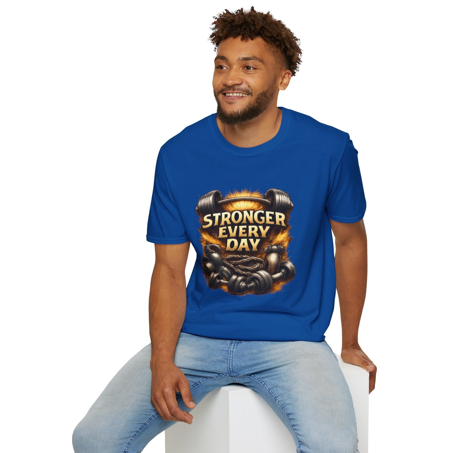 Stronger Every Day Fitness T-Shirt | Motivational Weightlifting Gym Tee