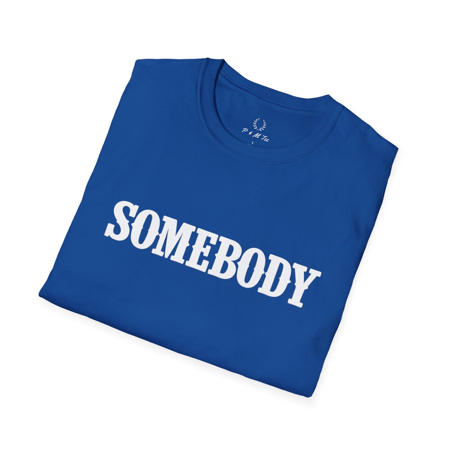 Somebody Graphic T-Shirt | Retro Serif Text Tee