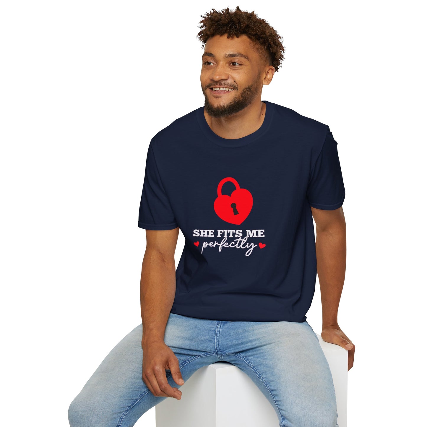 She Fits Me Perfectly Heart Lock T-Shirt