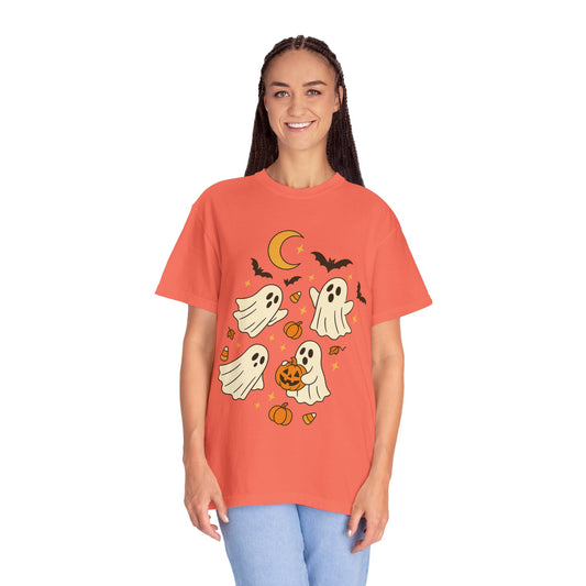 Halloween Ghost T-Shirt, Spooky Tee, Unisex Halloween Apparel, Ghost Graphic Shirt, October Festive Clothing