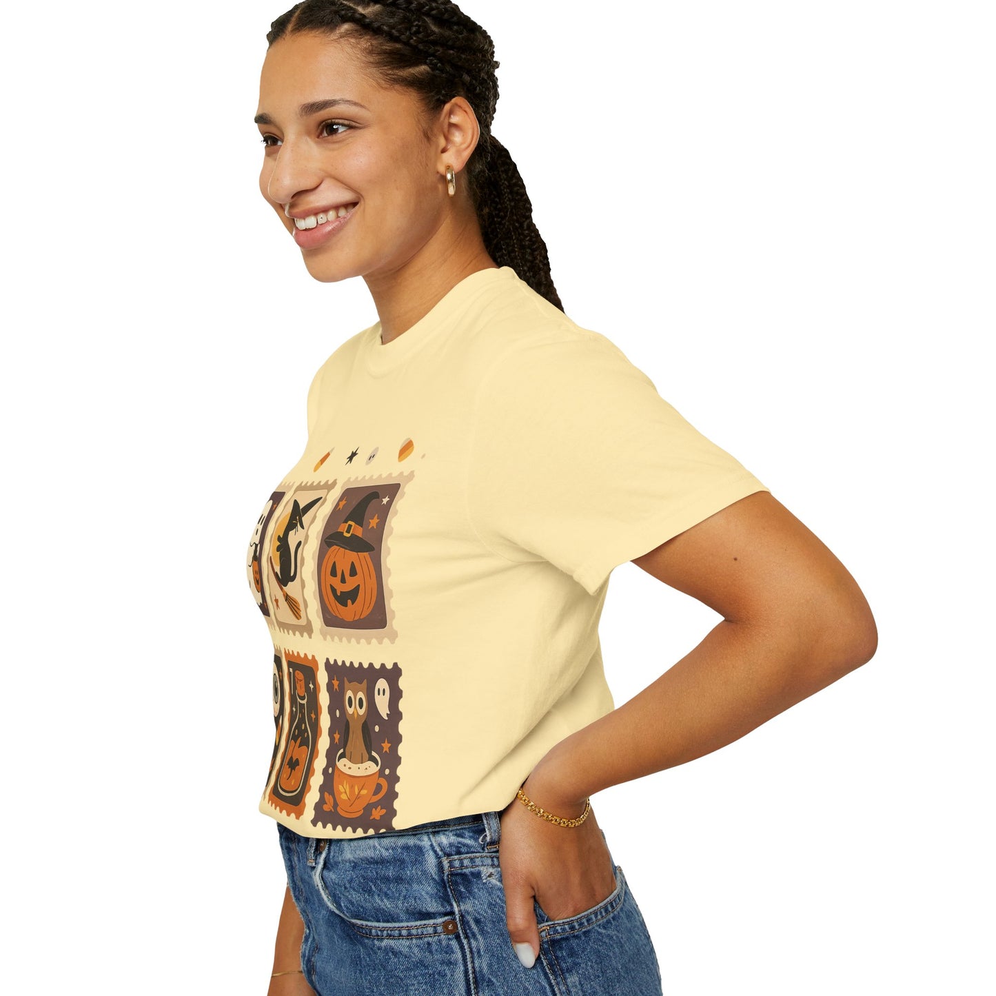 Spooky Ghost & Pumpkin Halloween T-Shirt, Comfort Colors Retro Tee, Fall Outfit Costume Gift, Women's Men's Kids, Pumpkin Season Shirt, Cute