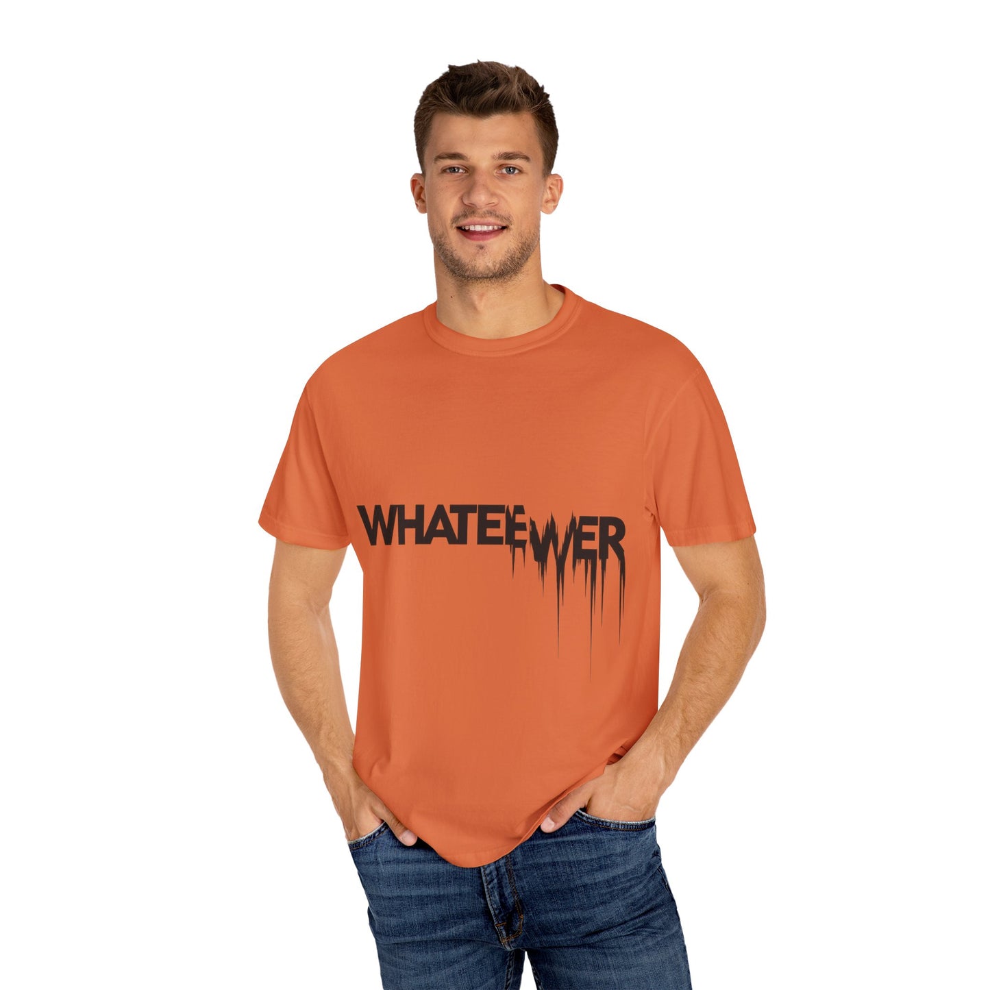 Edgy “WHATEVER” T-Shirt – Distorted Grunge Typography Tee