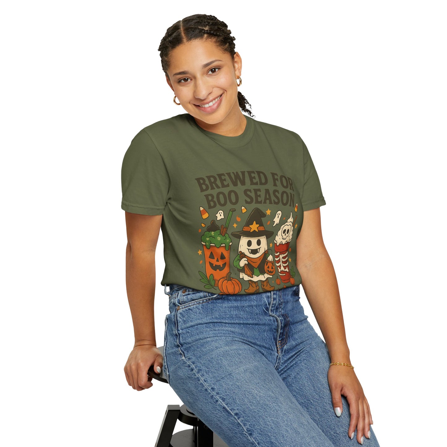 Boo Season Brewed Unisex T-Shirt, Halloween Tee, Fall Festivity Apparel, Spooky Gift, Fun Shirt