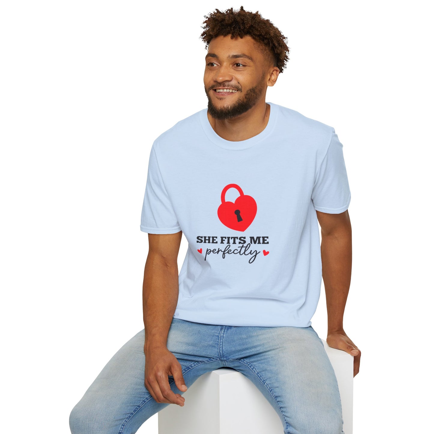 She Fits Me Perfectly Heart Lock T-Shirt