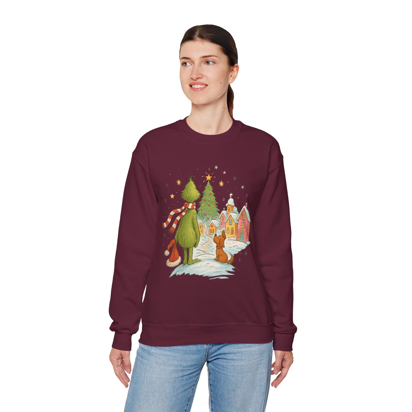 Retro Grinchy Christmas Sweatshirt – Vintage Grinch Holiday Crewneck