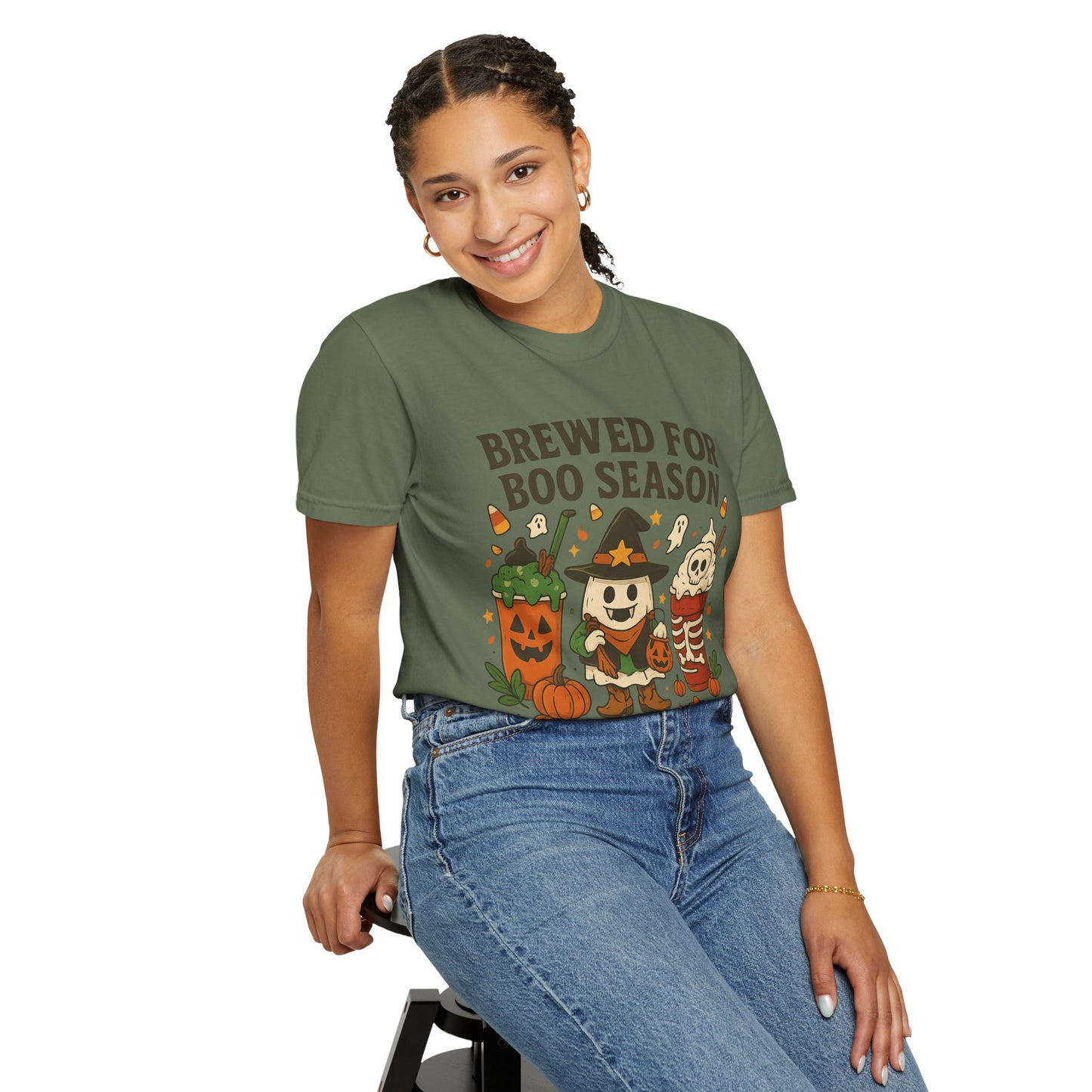 Boo Season Brewed Unisex T-Shirt, Halloween Tee, Fall Festivity Apparel, Spooky Gift, Fun Shirt