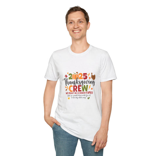 Family Thanksgiving Shirt 2025 | Thankful For My Tribe Tee | Matching Holiday Outfit | Fall Turkey Pumpkin T-Shirt