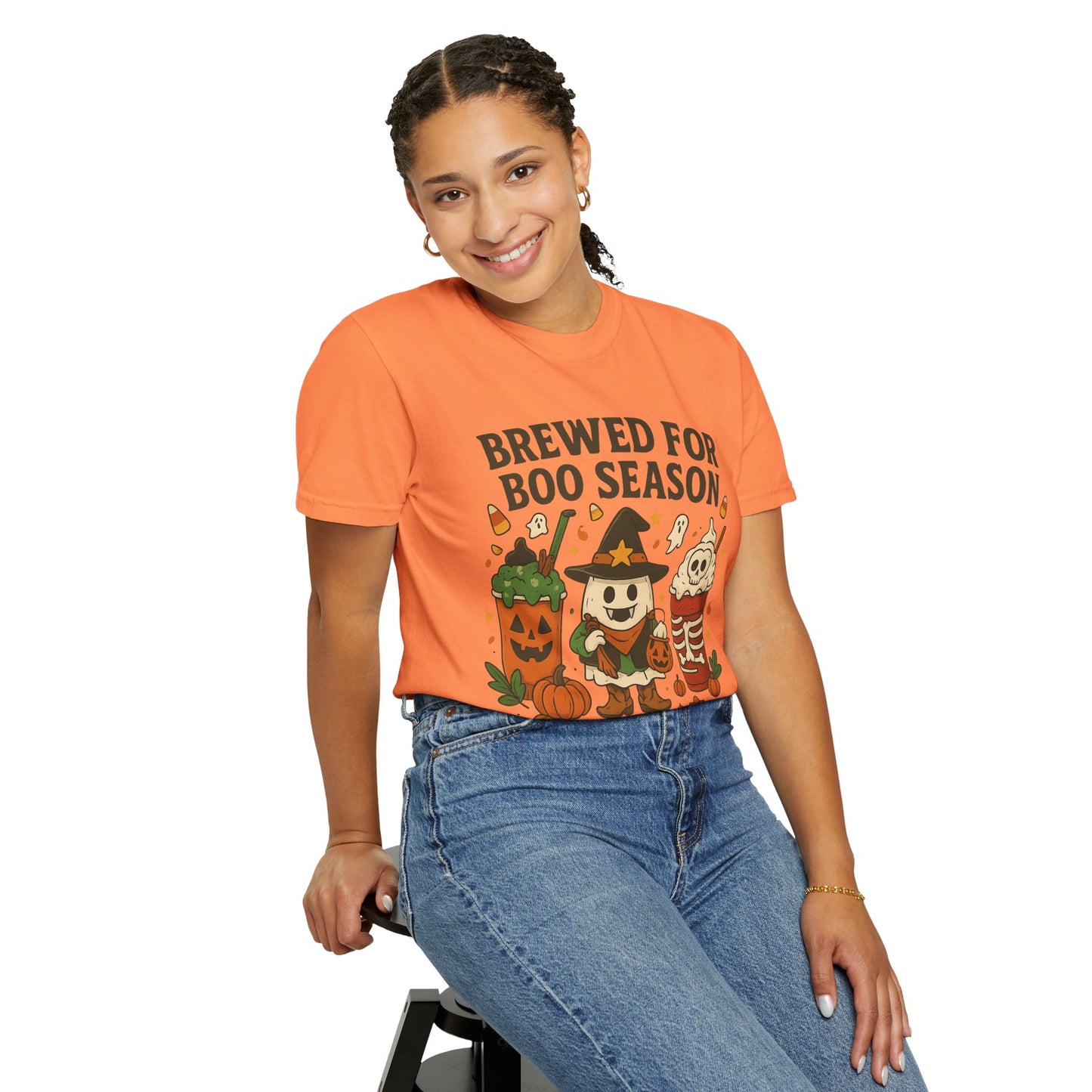Boo Season Brewed Unisex T-Shirt, Halloween Tee, Fall Festivity Apparel, Spooky Gift, Fun Shirt