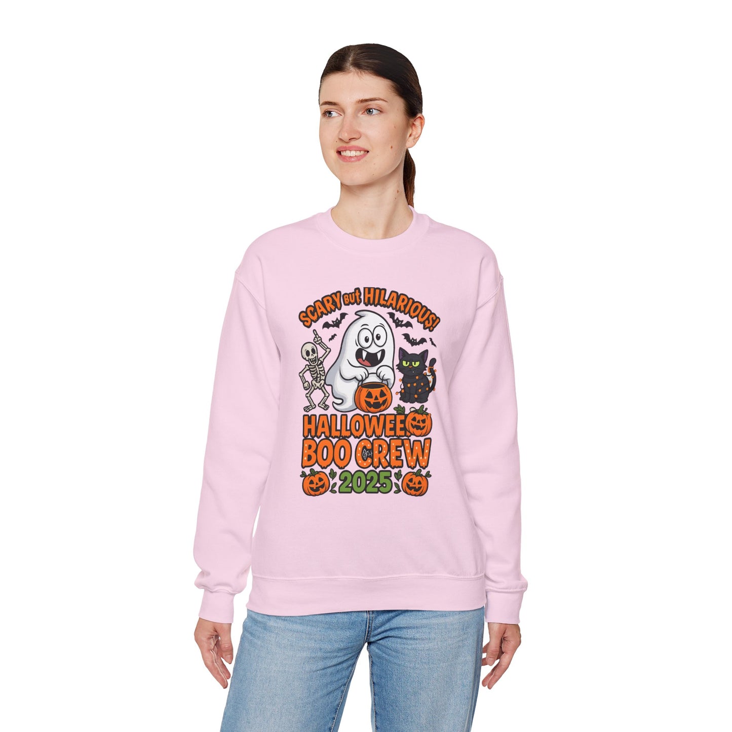 Halloween Boo Crew Sweatshirt | Funny Ghost Sweatshirt | Unisex Halloween Crewneck | Spooky Season Apparel | Perfect for October Celebrations
