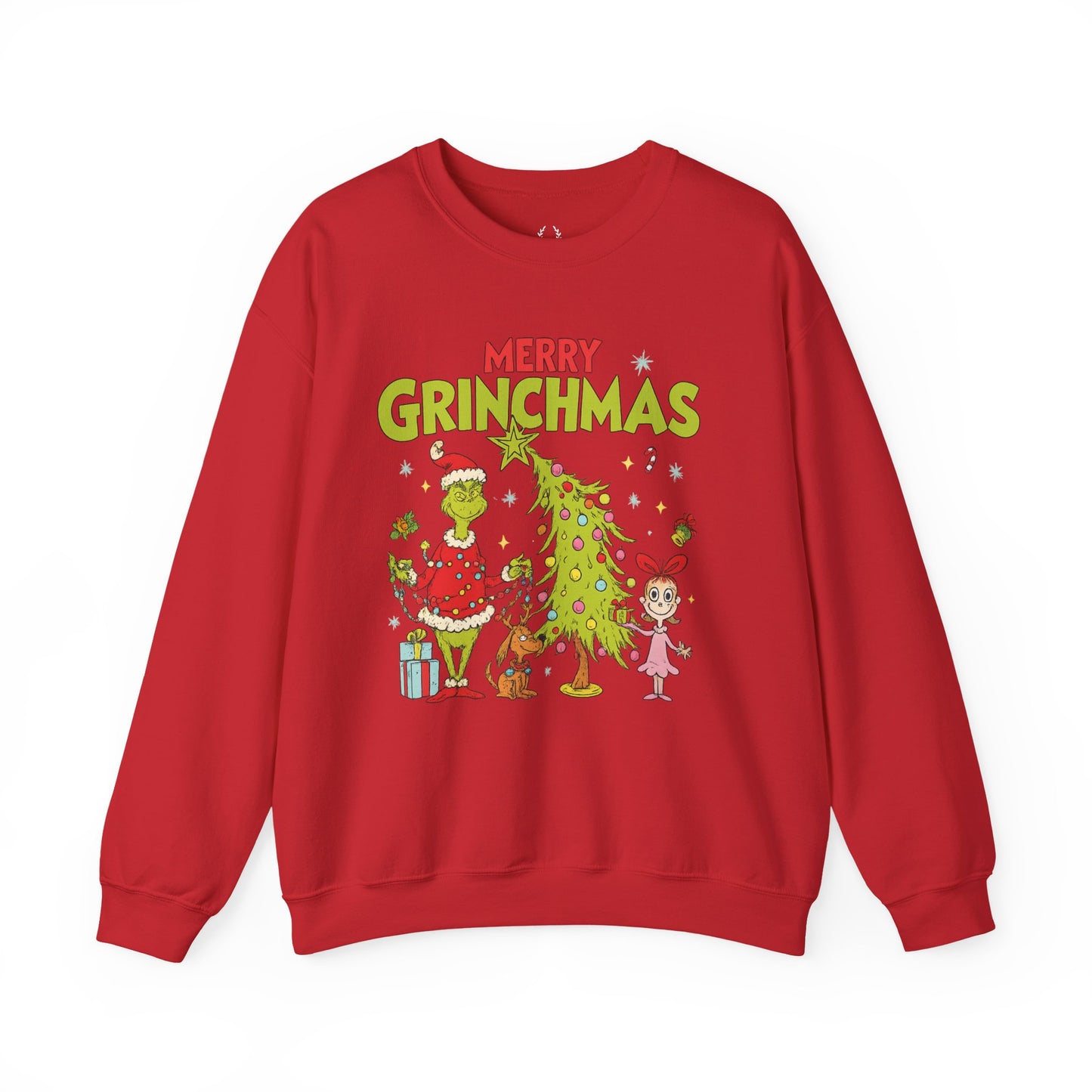 Merry Grinchmas Sweatshirt – Cute Grinch Christmas Tree Holiday Sweater