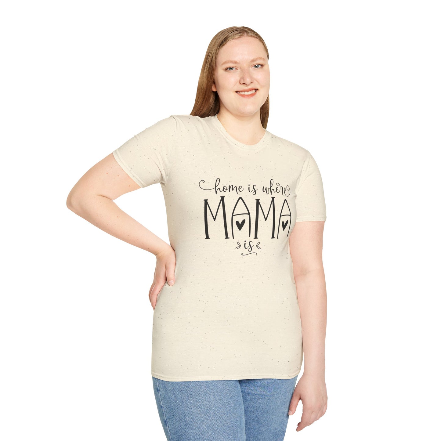 Mama Life T-Shirt — "Home Is Where Mama Is" Cozy Mom Tee