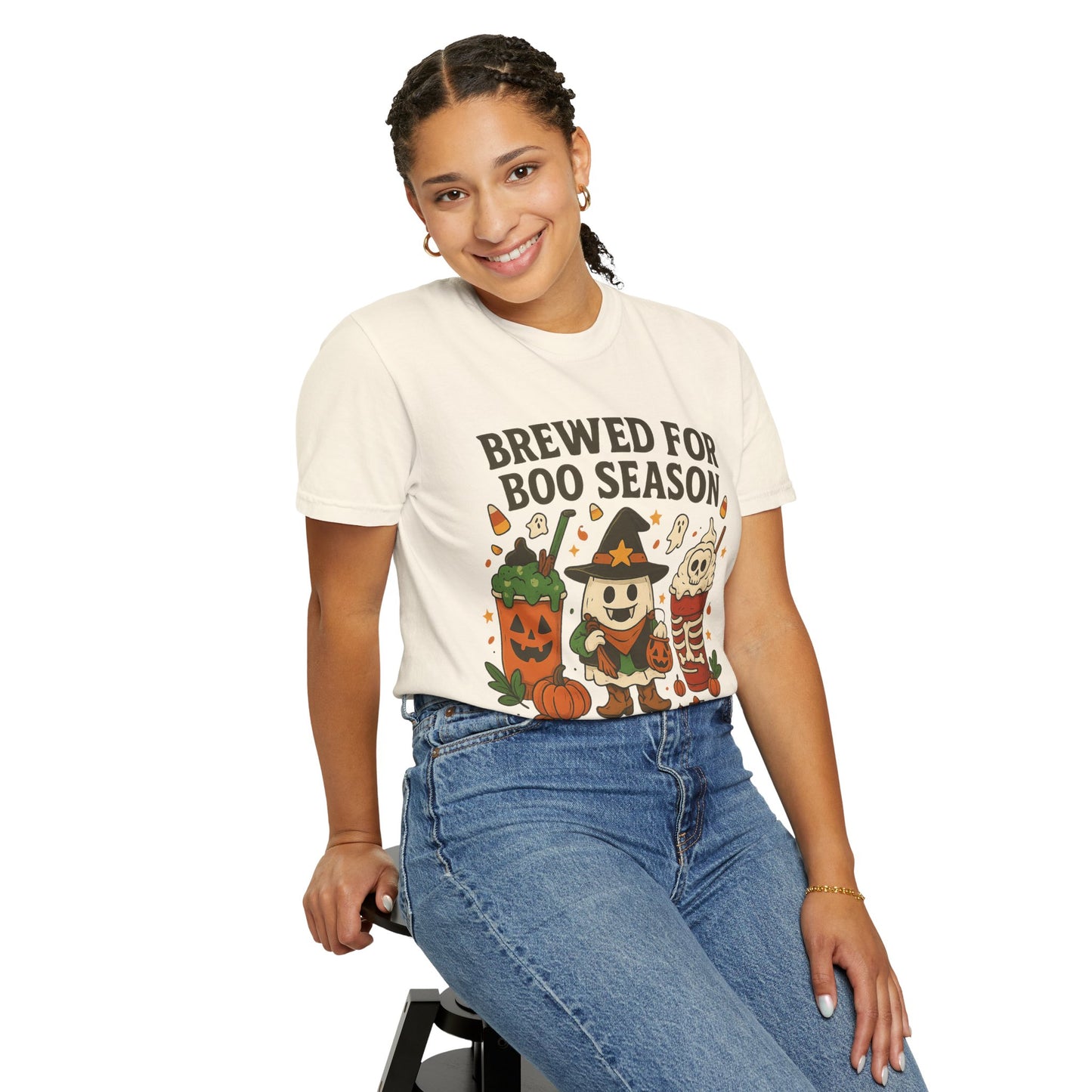 Boo Season Brewed Unisex T-Shirt, Halloween Tee, Fall Festivity Apparel, Spooky Gift, Fun Shirt