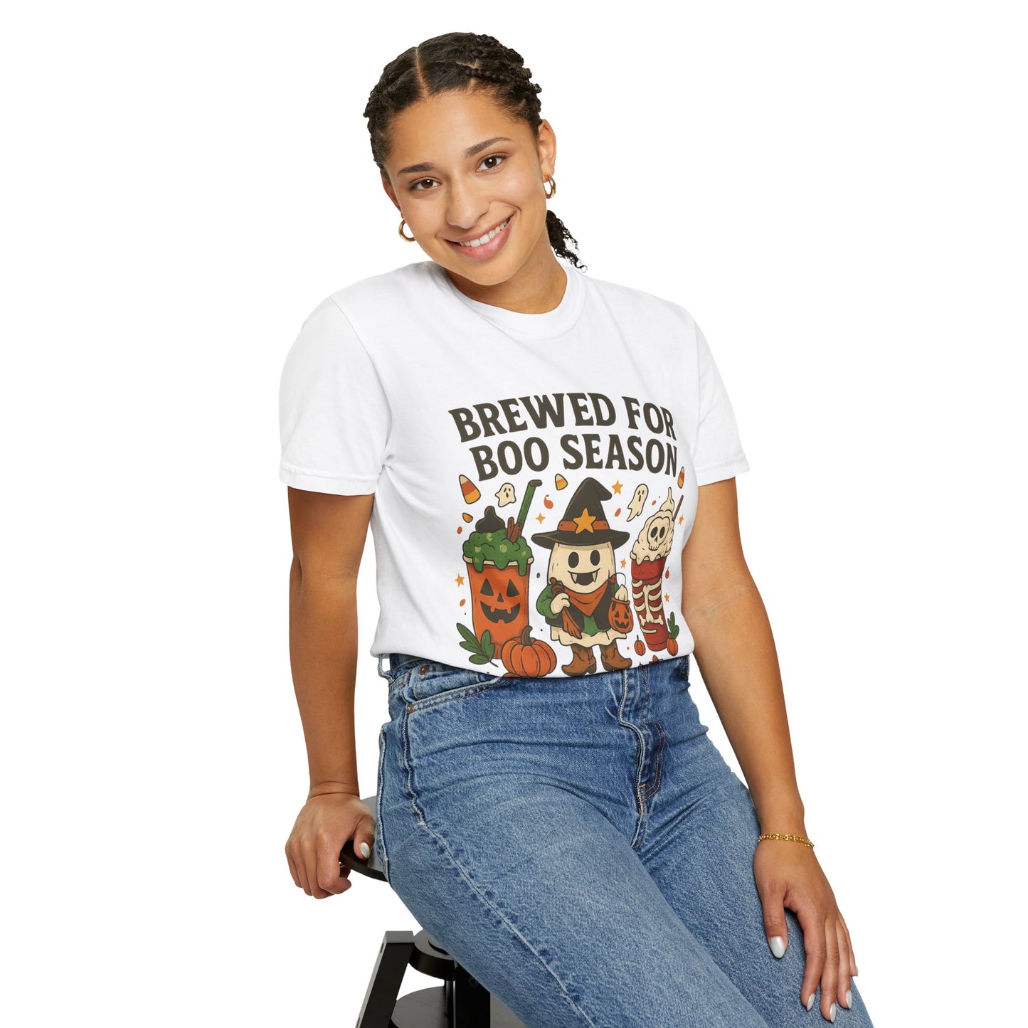 Boo Season Brewed Unisex T-Shirt, Halloween Tee, Fall Festivity Apparel, Spooky Gift, Fun Shirt