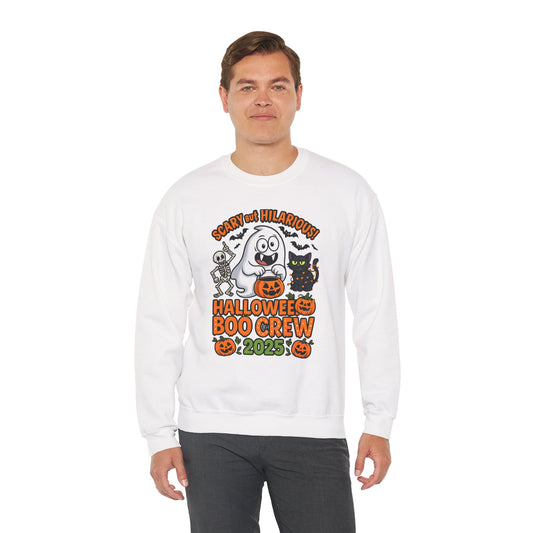 Halloween Boo Crew Sweatshirt | Funny Ghost Sweatshirt | Unisex Halloween Crewneck | Spooky Season Apparel | Perfect for October Celebrations