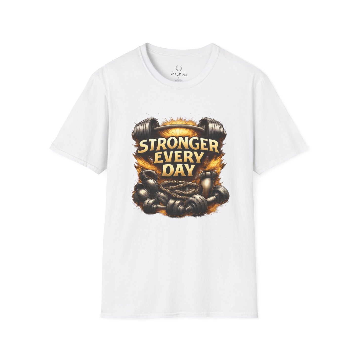 Stronger Every Day Fitness T-Shirt | Motivational Weightlifting Gym Tee