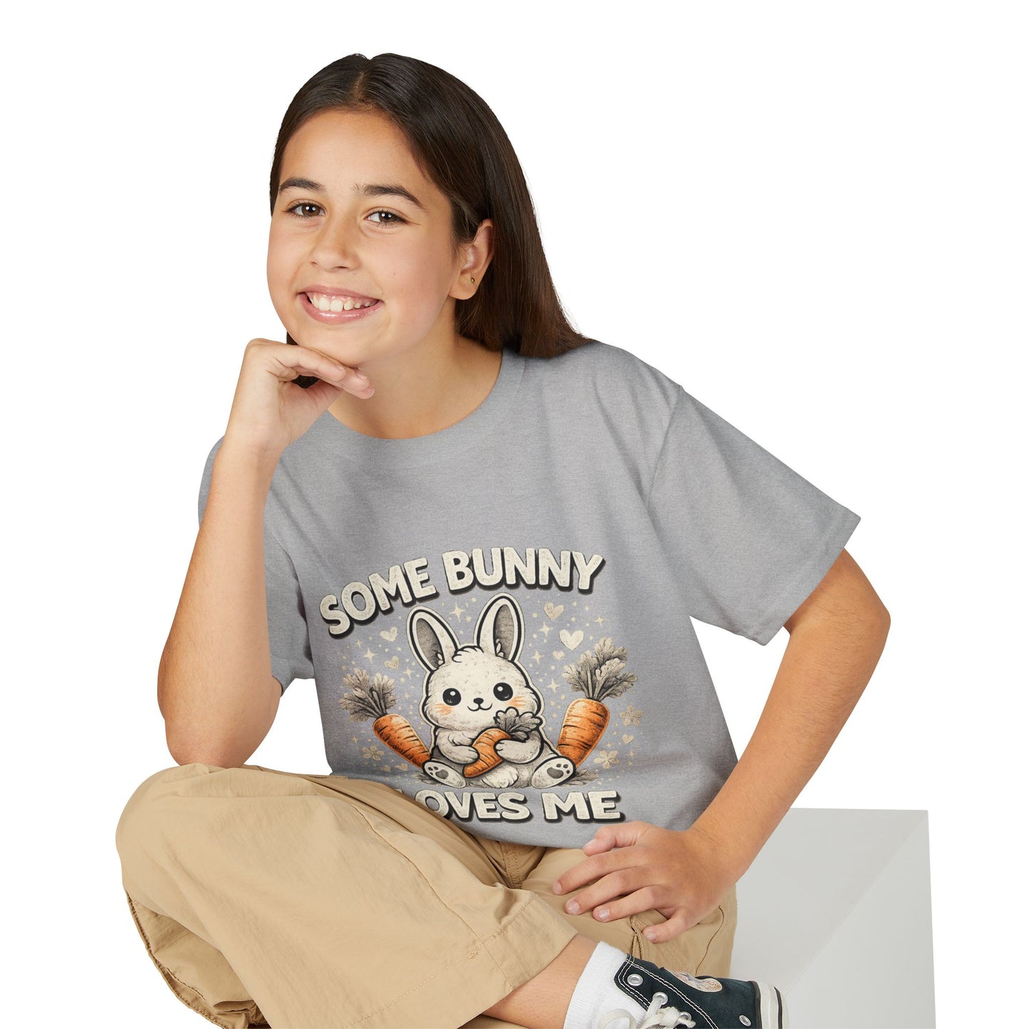 Youth T-Shirt — "Some Bunny Loves Me" Cute Easter Bunny Kids Tee