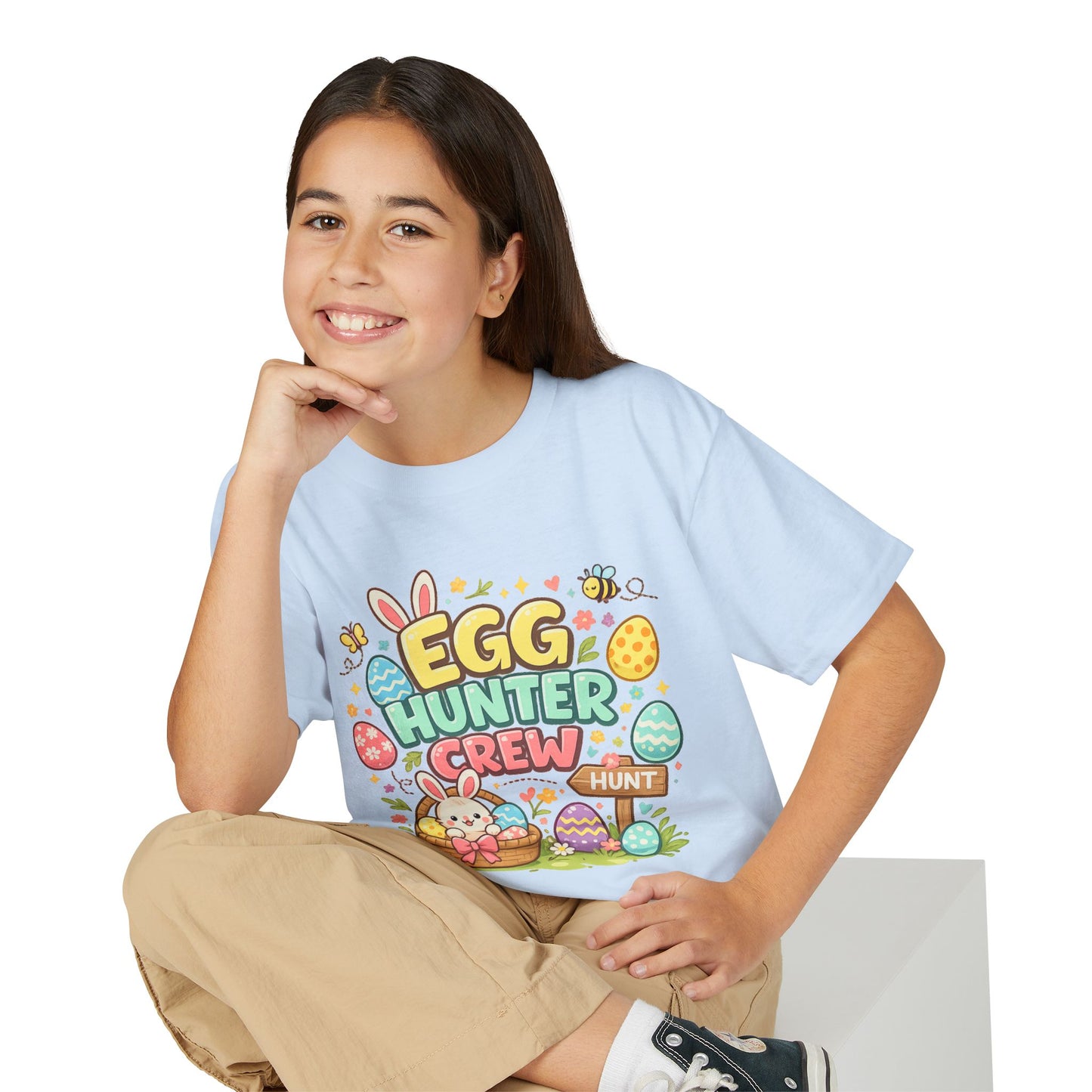 Egg Hunter Crew Youth T-Shirt — Kids Easter Bunny & Egg Hunt Tee