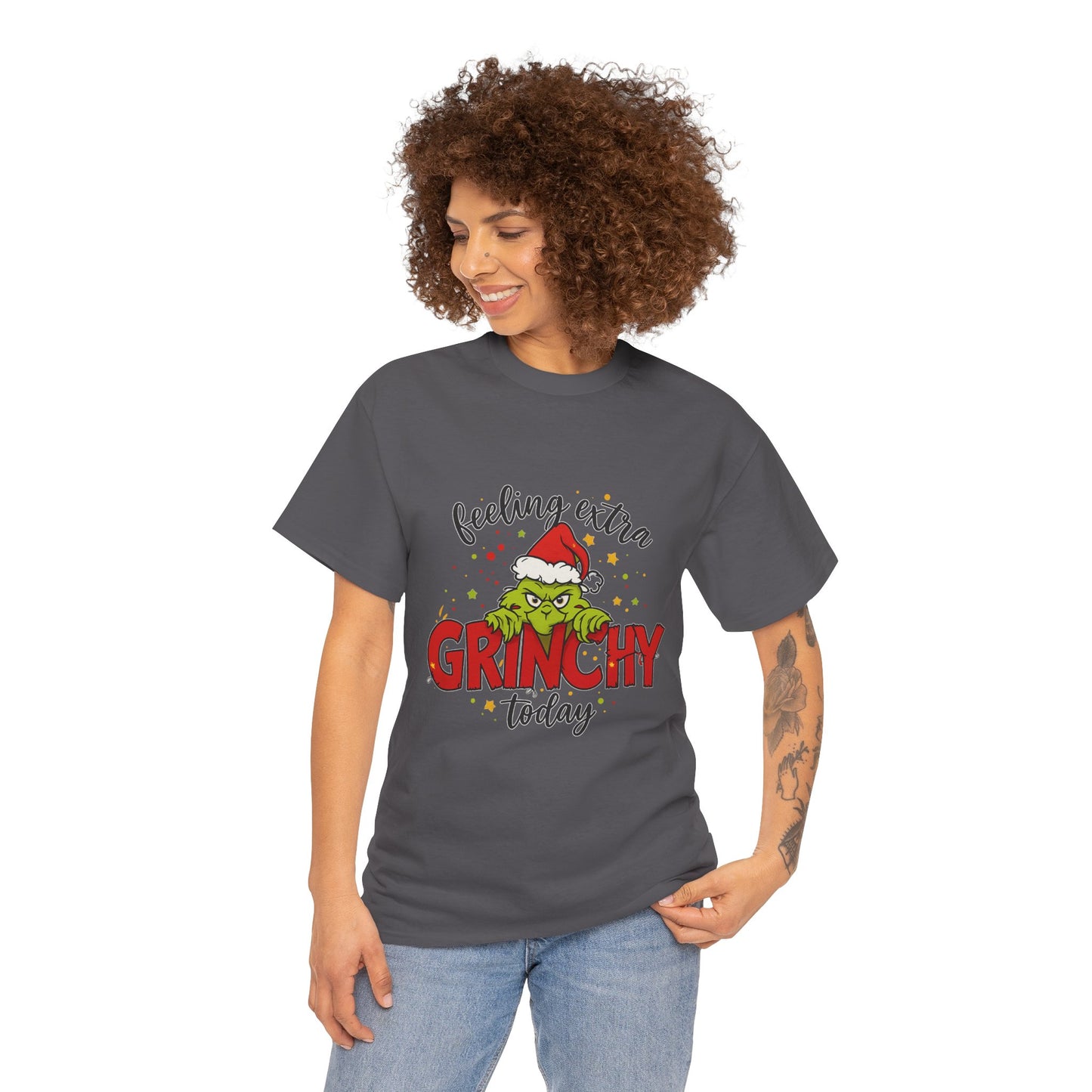 Grinch “Feeling Extra Grinchy Today” Christmas T-Shirt – Funny Holiday Tee
