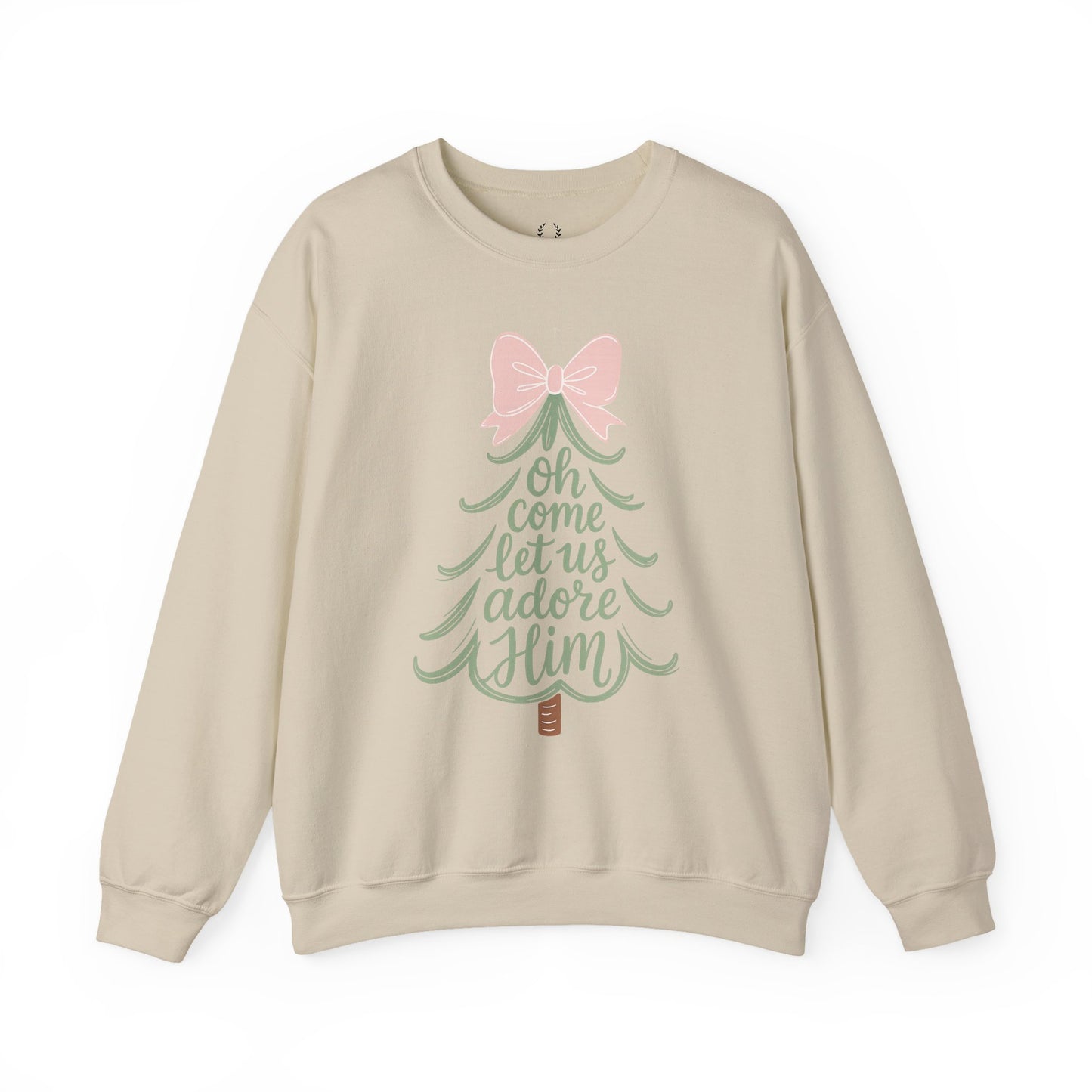 Christian Nativity Sweatshirt – Christmas “Oh Come Let Us Adore Him” Sweater