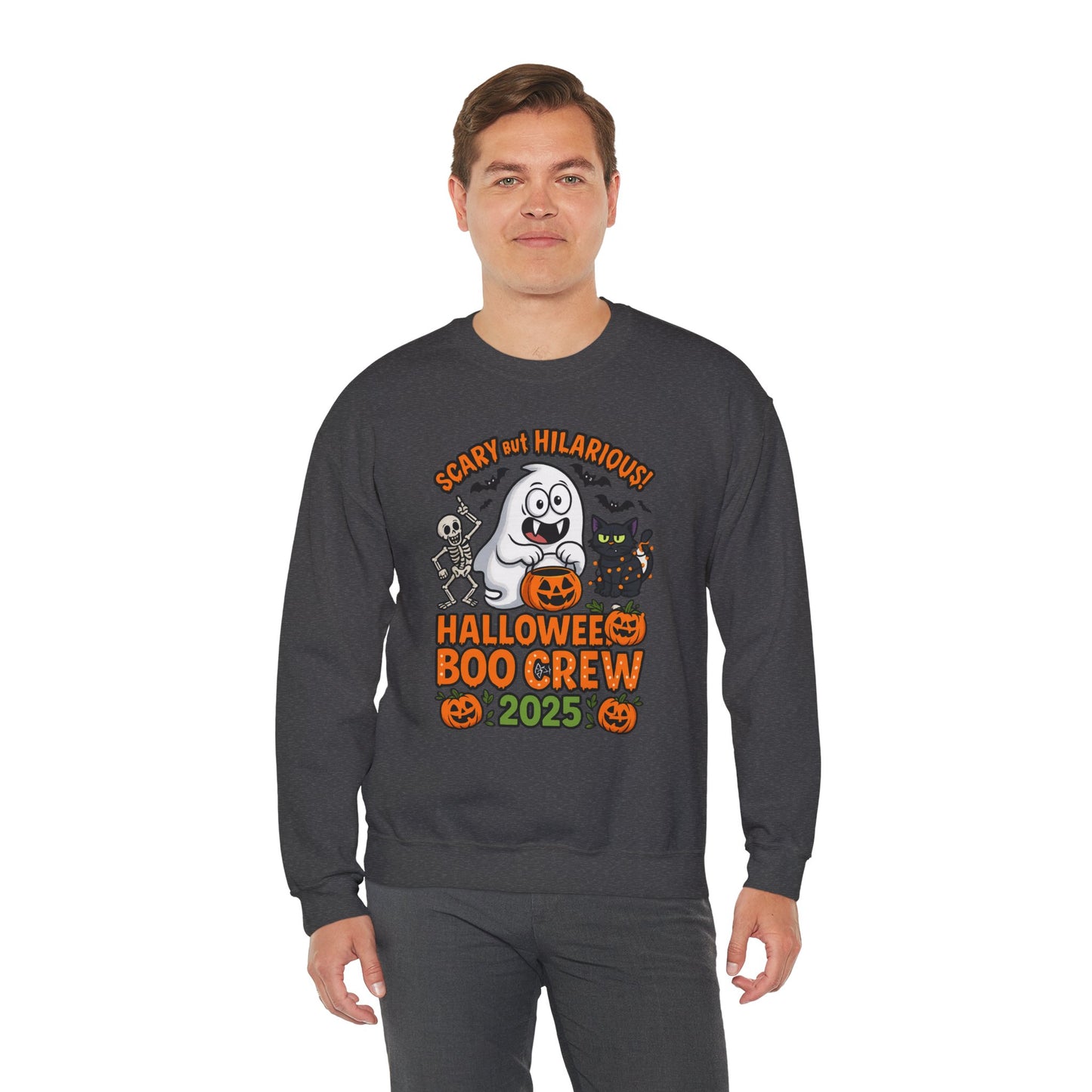 Halloween Boo Crew Sweatshirt | Funny Ghost Sweatshirt | Unisex Halloween Crewneck | Spooky Season Apparel | Perfect for October Celebrations