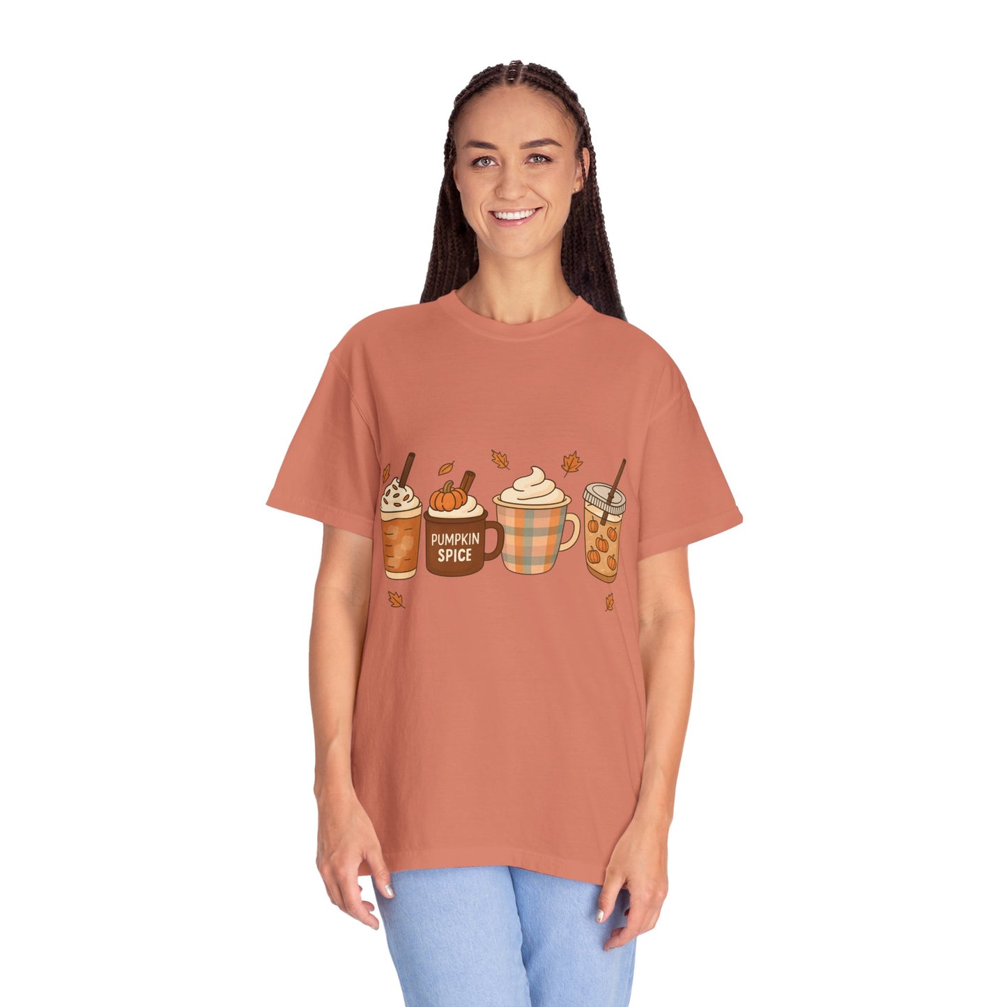 Pumpkin Spice T-shirt, Cozy Fall Tee, Autumn Apparel, Gift for Coffee Lovers, Unisex Halloween Shirt, Seasonal Wear