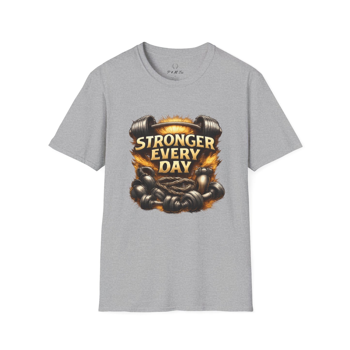 Stronger Every Day Fitness T-Shirt | Motivational Weightlifting Gym Tee