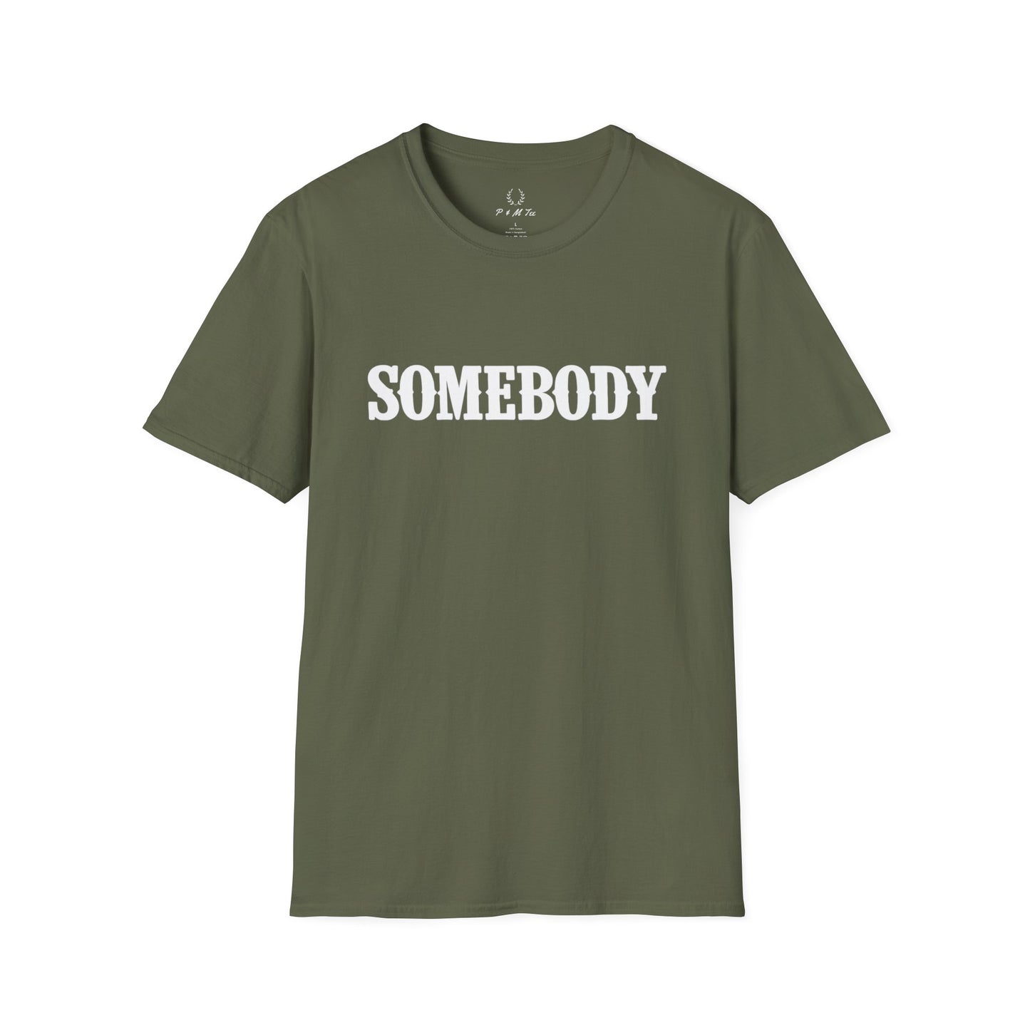 Somebody Graphic T-Shirt | Retro Serif Text Tee