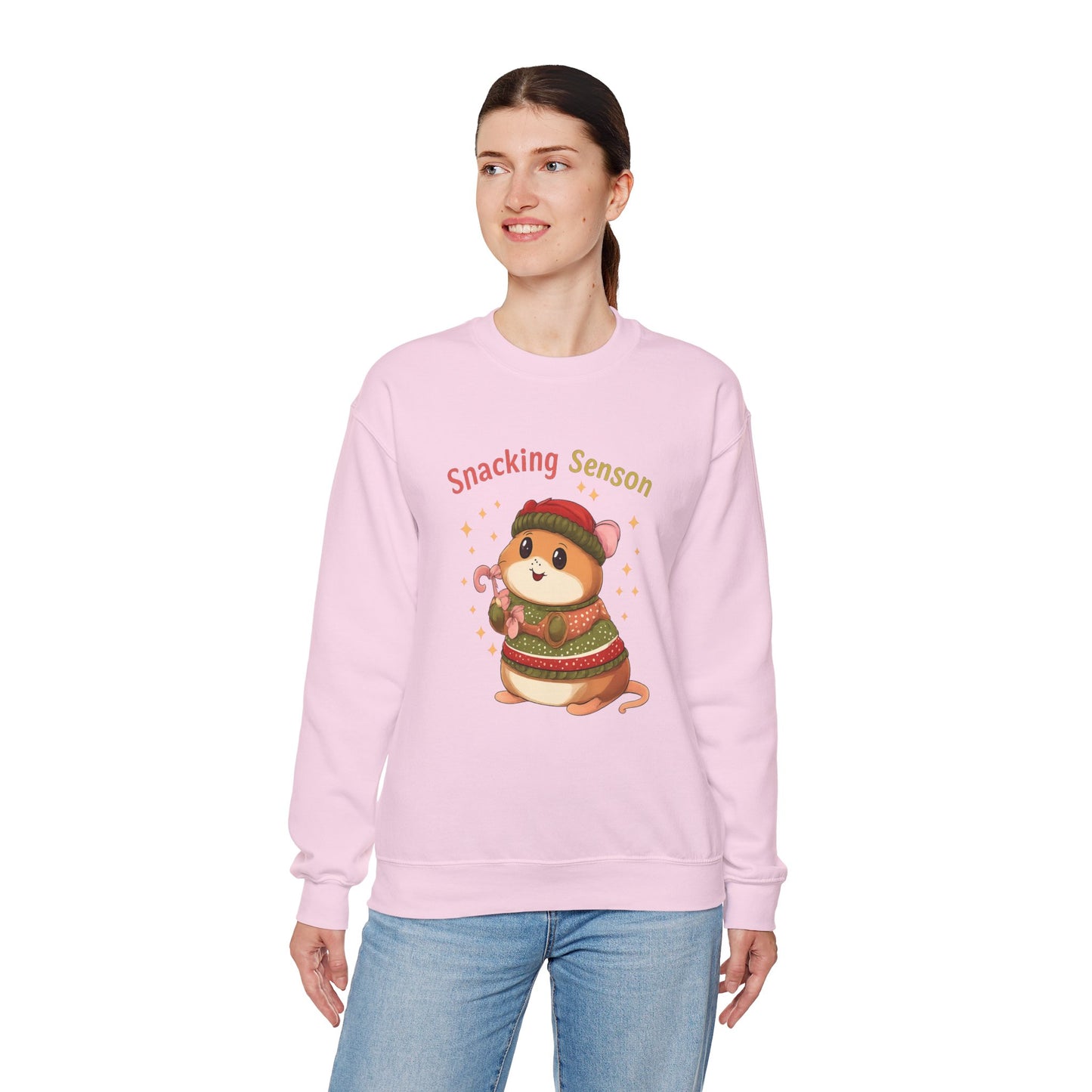 Snacking Season Hamster Christmas Sweatshirt Cute Holiday