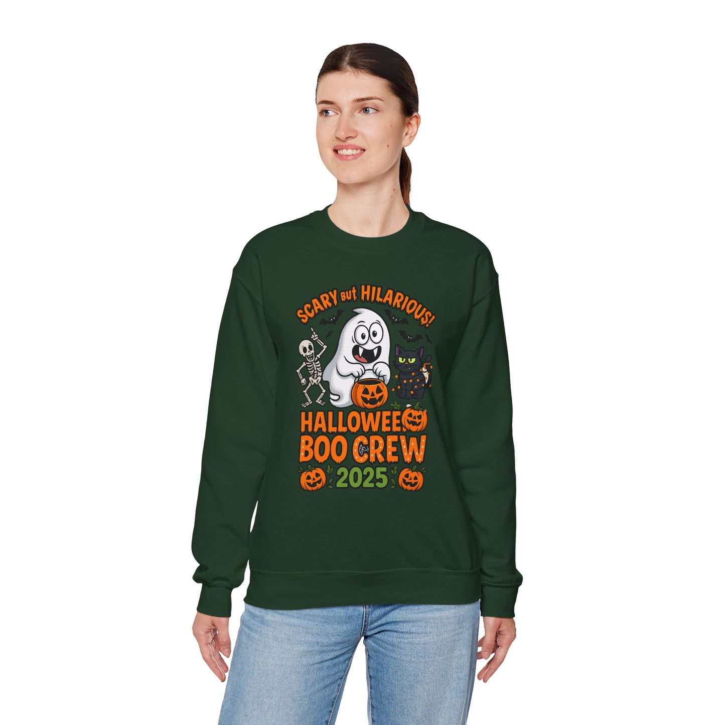 Halloween Boo Crew Sweatshirt | Funny Ghost Sweatshirt | Unisex Halloween Crewneck | Spooky Season Apparel | Perfect for October Celebrations