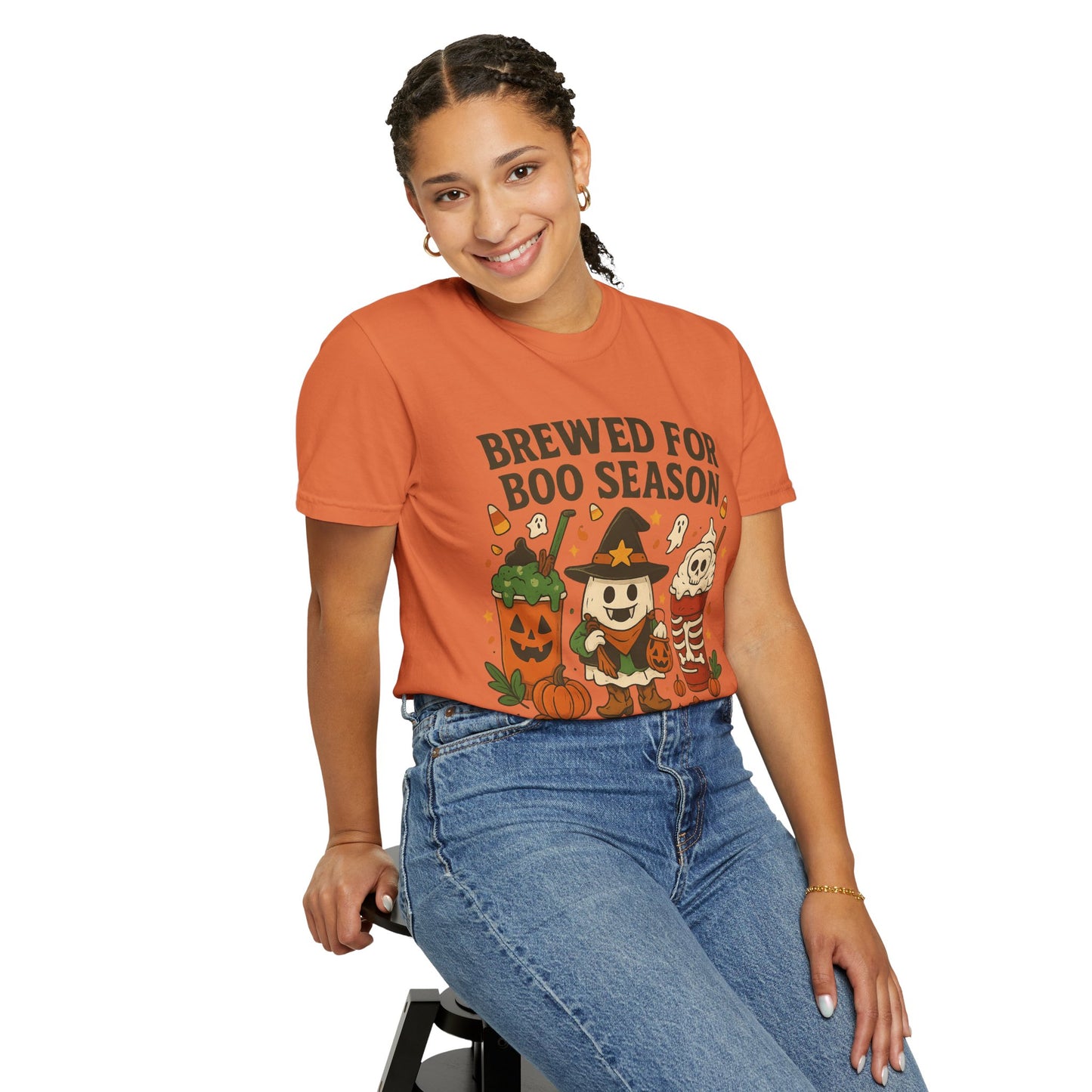 Boo Season Brewed Unisex T-Shirt, Halloween Tee, Fall Festivity Apparel, Spooky Gift, Fun Shirt