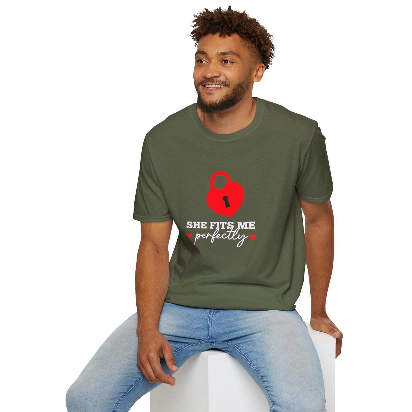 She Fits Me Perfectly Heart Lock T-Shirt
