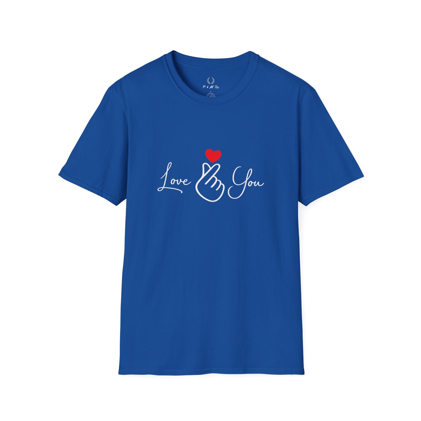Love You Finger Heart T-Shirt | Cute Korean Heart Sign Couple & Valentine Tee