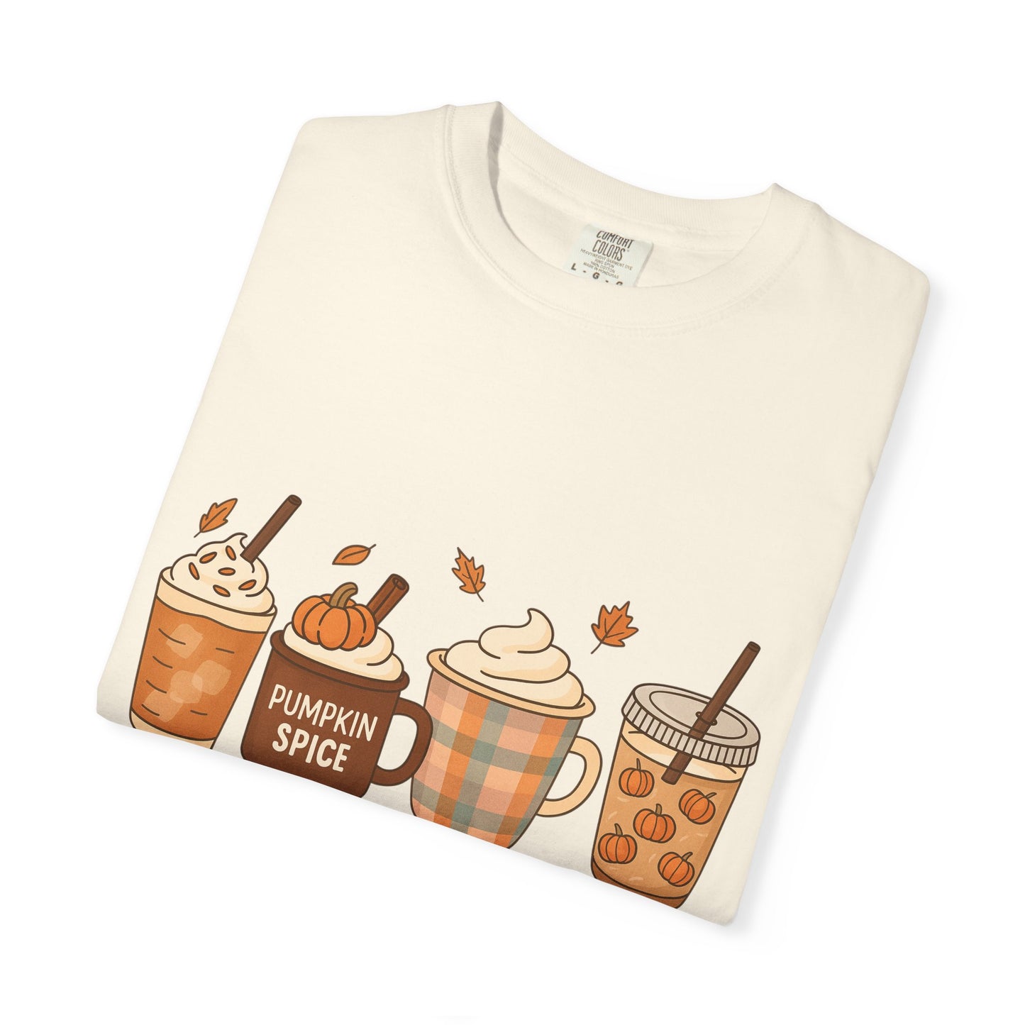 Pumpkin Spice T-shirt, Cozy Fall Tee, Autumn Apparel, Gift for Coffee Lovers, Unisex Halloween Shirt, Seasonal Wear