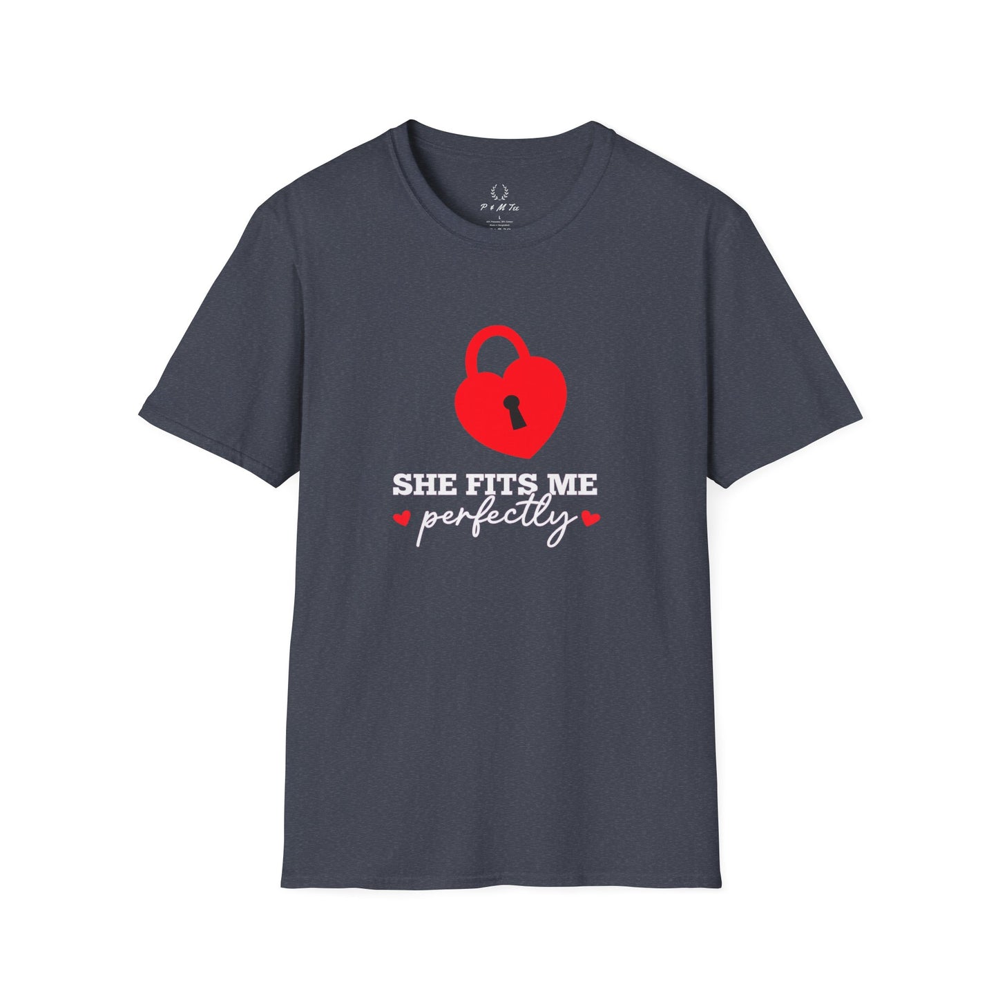She Fits Me Perfectly Heart Lock T-Shirt