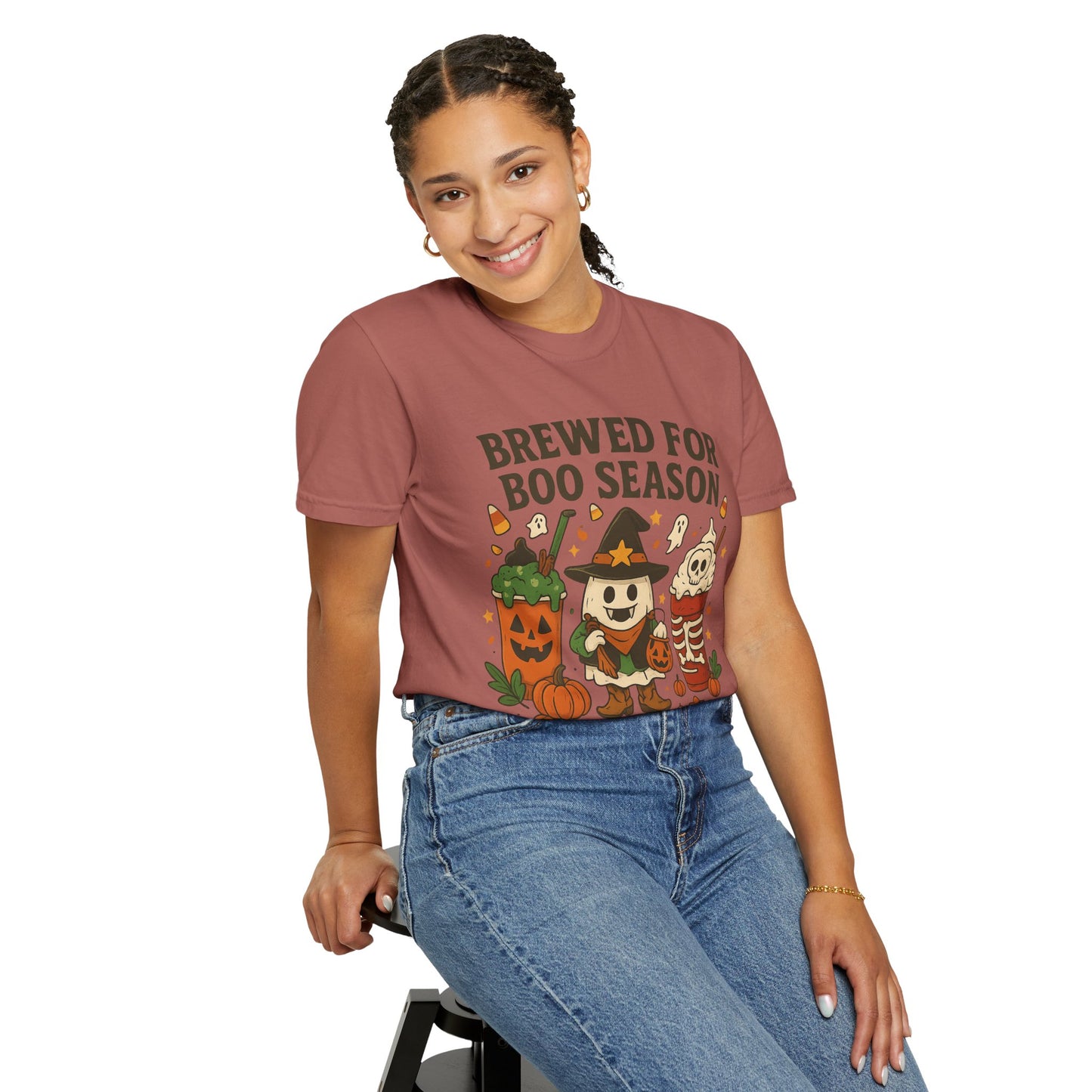 Boo Season Brewed Unisex T-Shirt, Halloween Tee, Fall Festivity Apparel, Spooky Gift, Fun Shirt