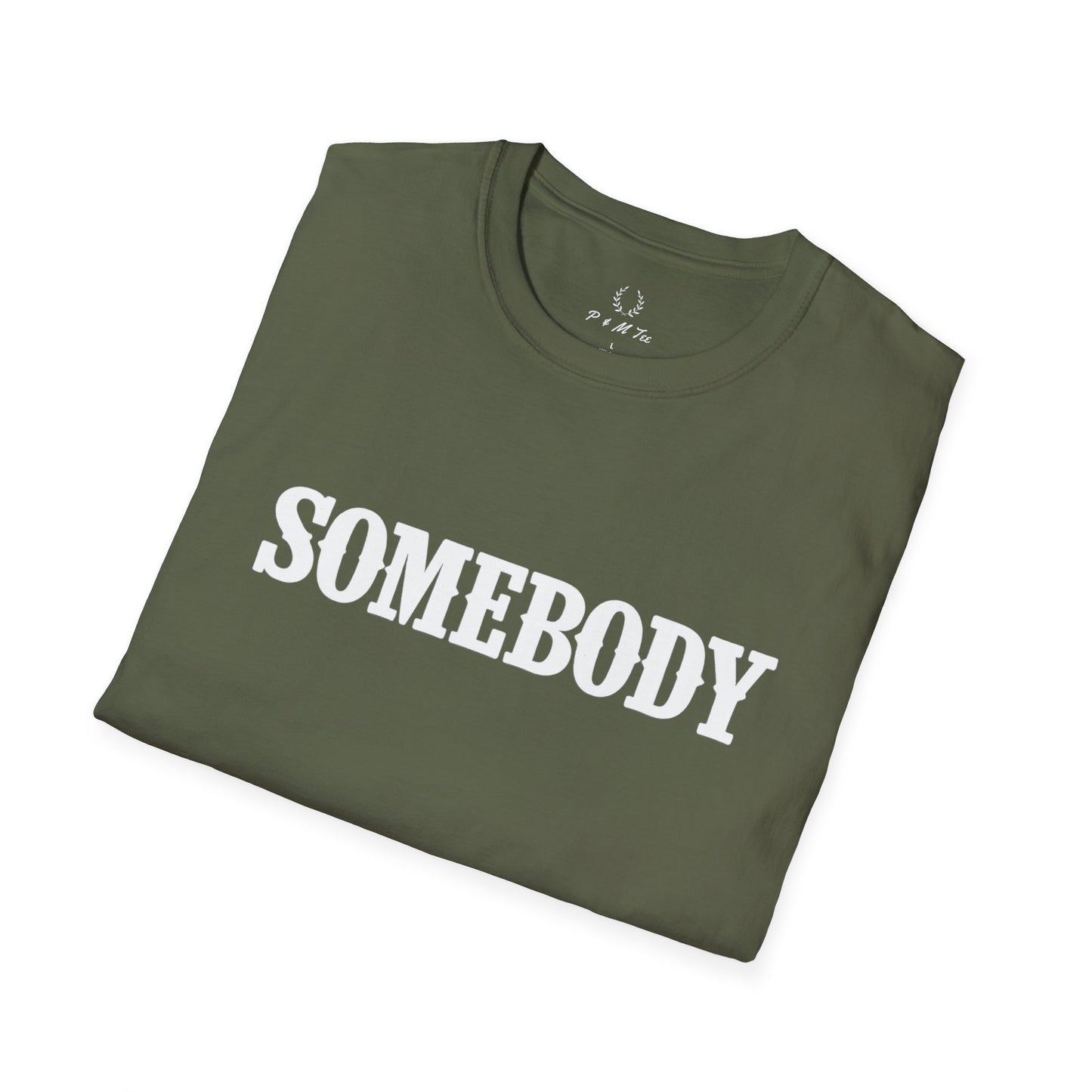 Somebody Graphic T-Shirt | Retro Serif Text Tee