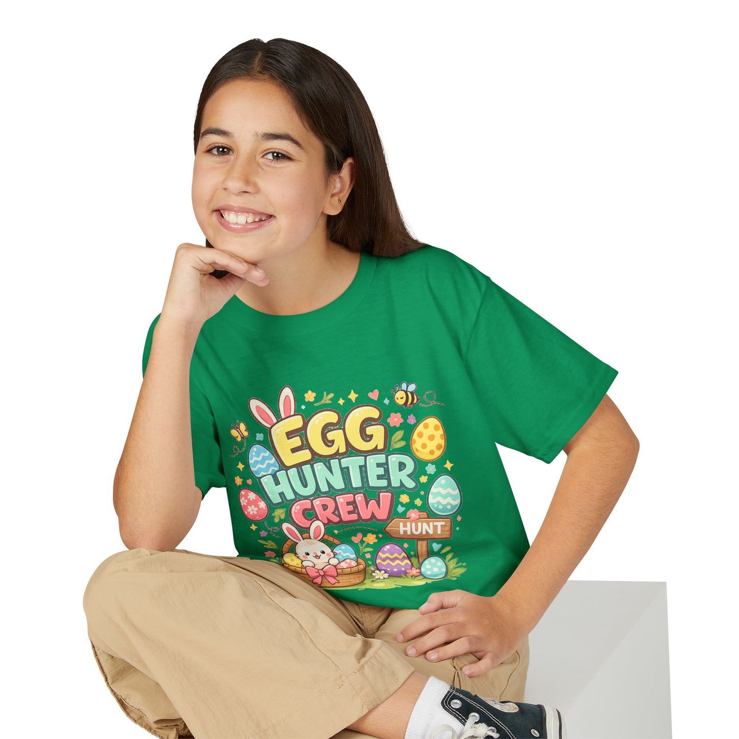 Egg Hunter Crew Youth T-Shirt — Kids Easter Bunny & Egg Hunt Tee