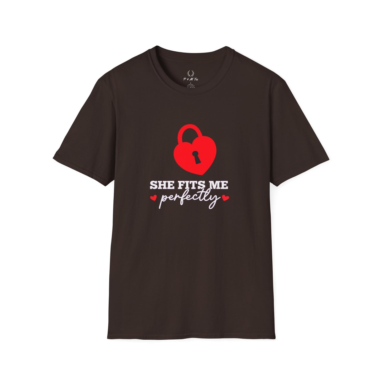 She Fits Me Perfectly Heart Lock T-Shirt