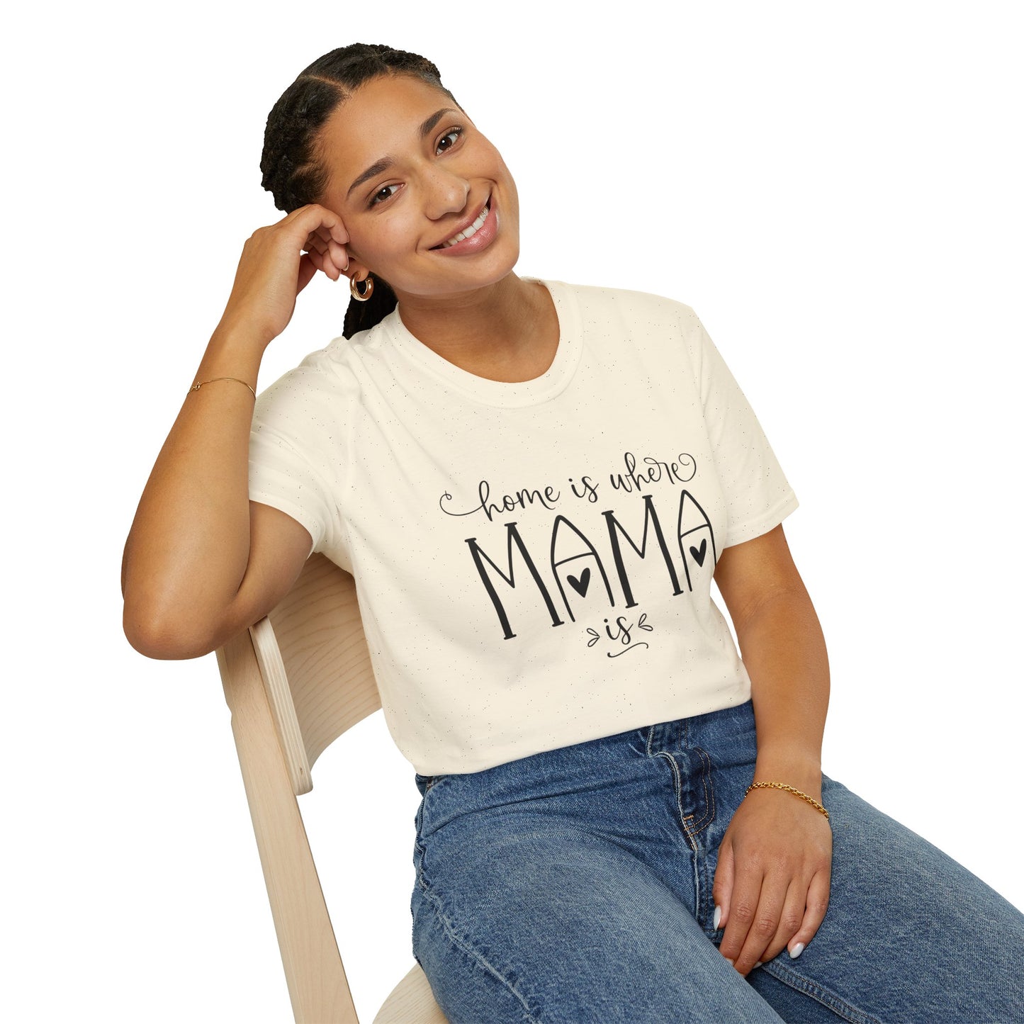 Mama Life T-Shirt — "Home Is Where Mama Is" Cozy Mom Tee