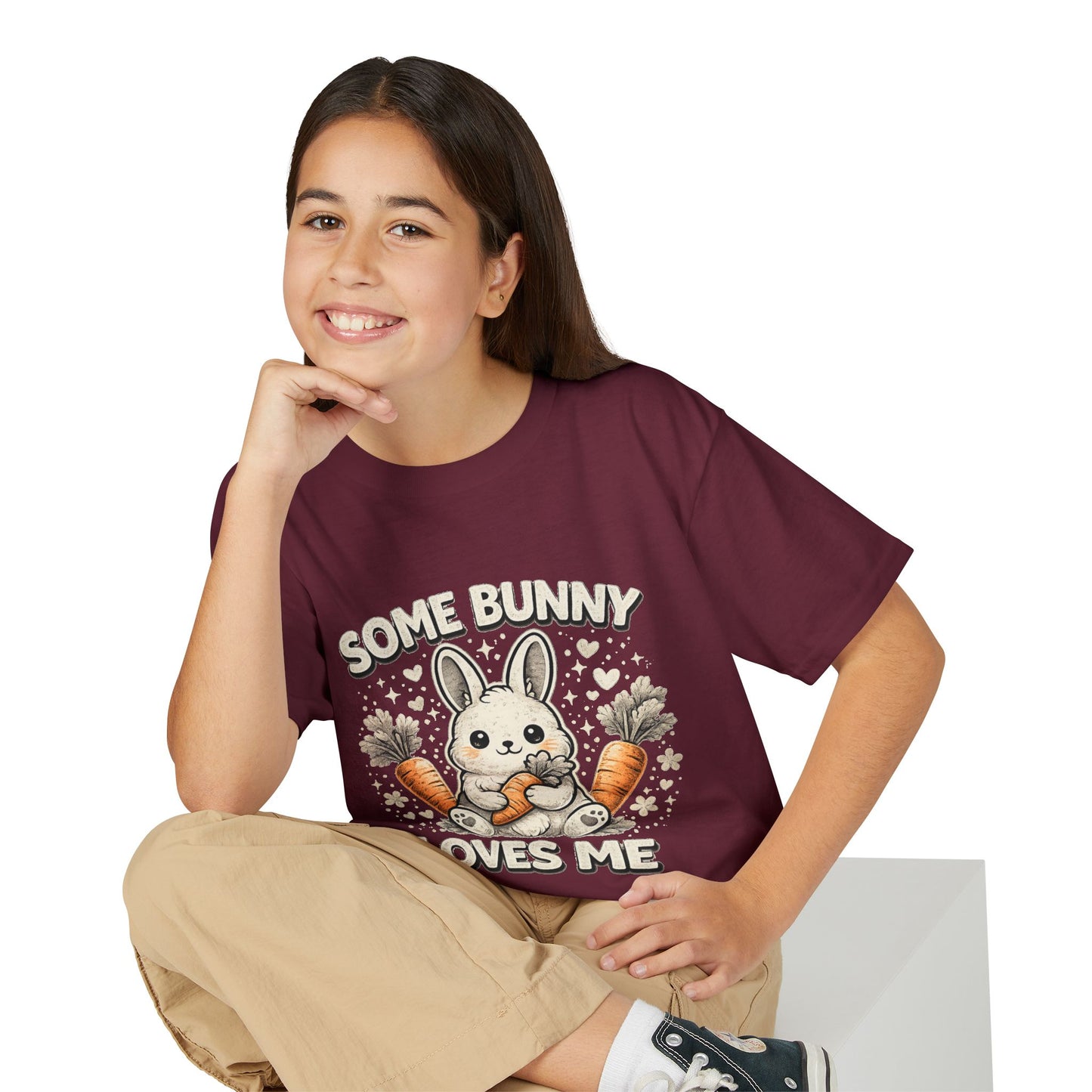 Youth T-Shirt — "Some Bunny Loves Me" Cute Easter Bunny Kids Tee