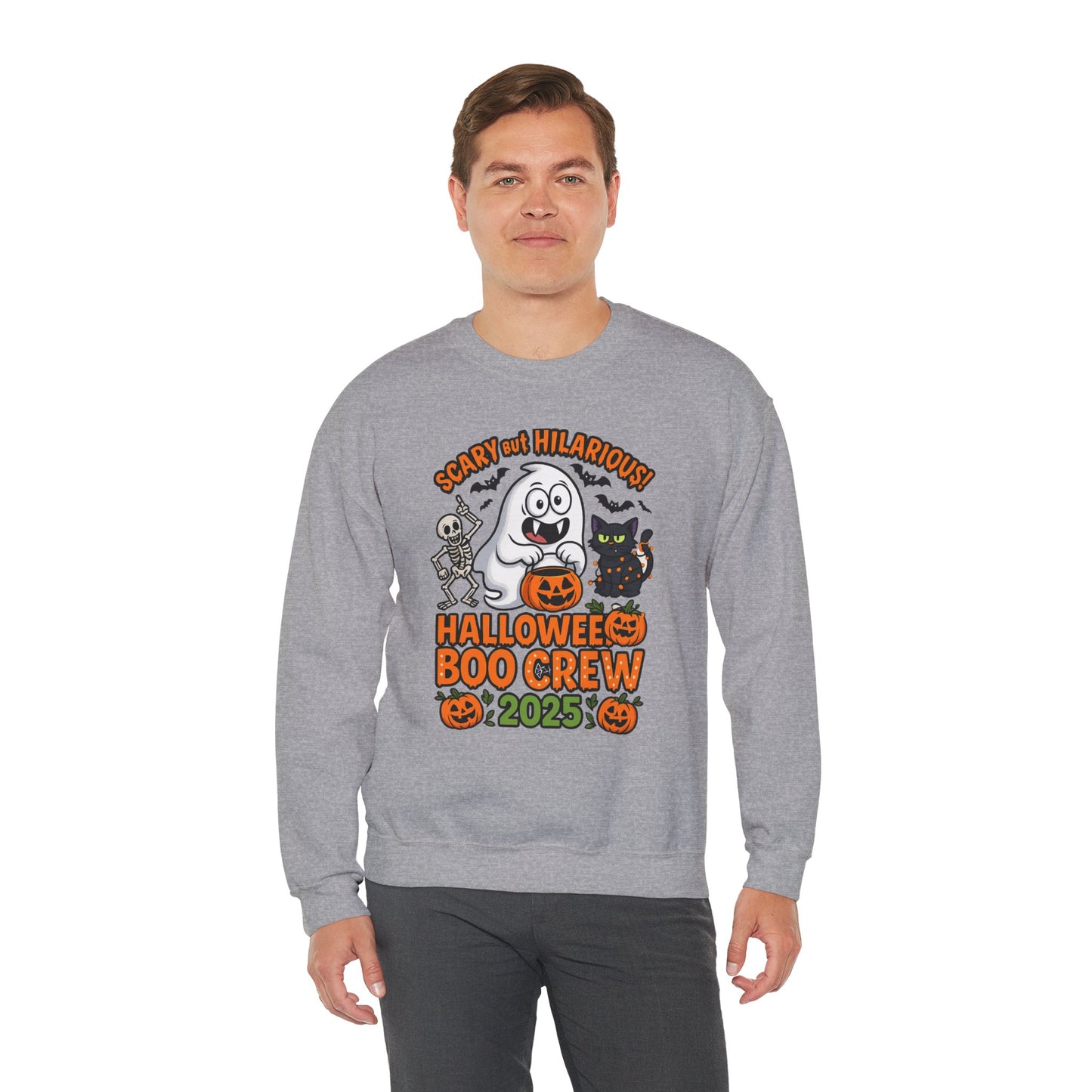 Halloween Boo Crew Sweatshirt | Funny Ghost Sweatshirt | Unisex Halloween Crewneck | Spooky Season Apparel | Perfect for October Celebrations