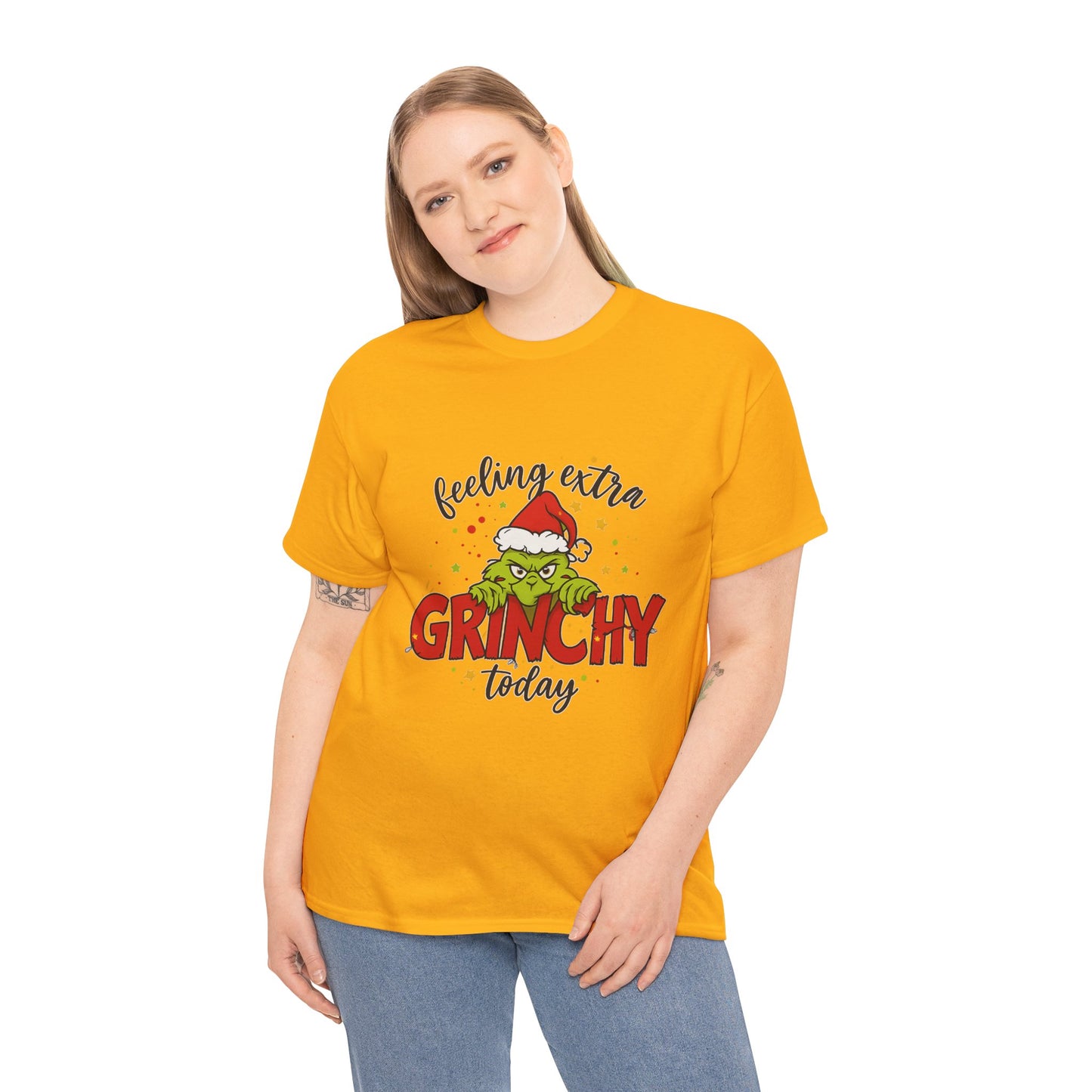Grinch “Feeling Extra Grinchy Today” Christmas T-Shirt – Funny Holiday Tee
