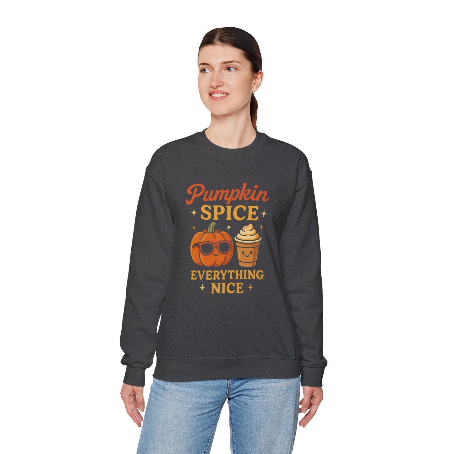 Pumpkin Spice and Everything Nice Sweatshirt | Cozy Fall Sweater, Autumn Leaves and Pumpkins Please | Unisex, Sweater Weather Outfits